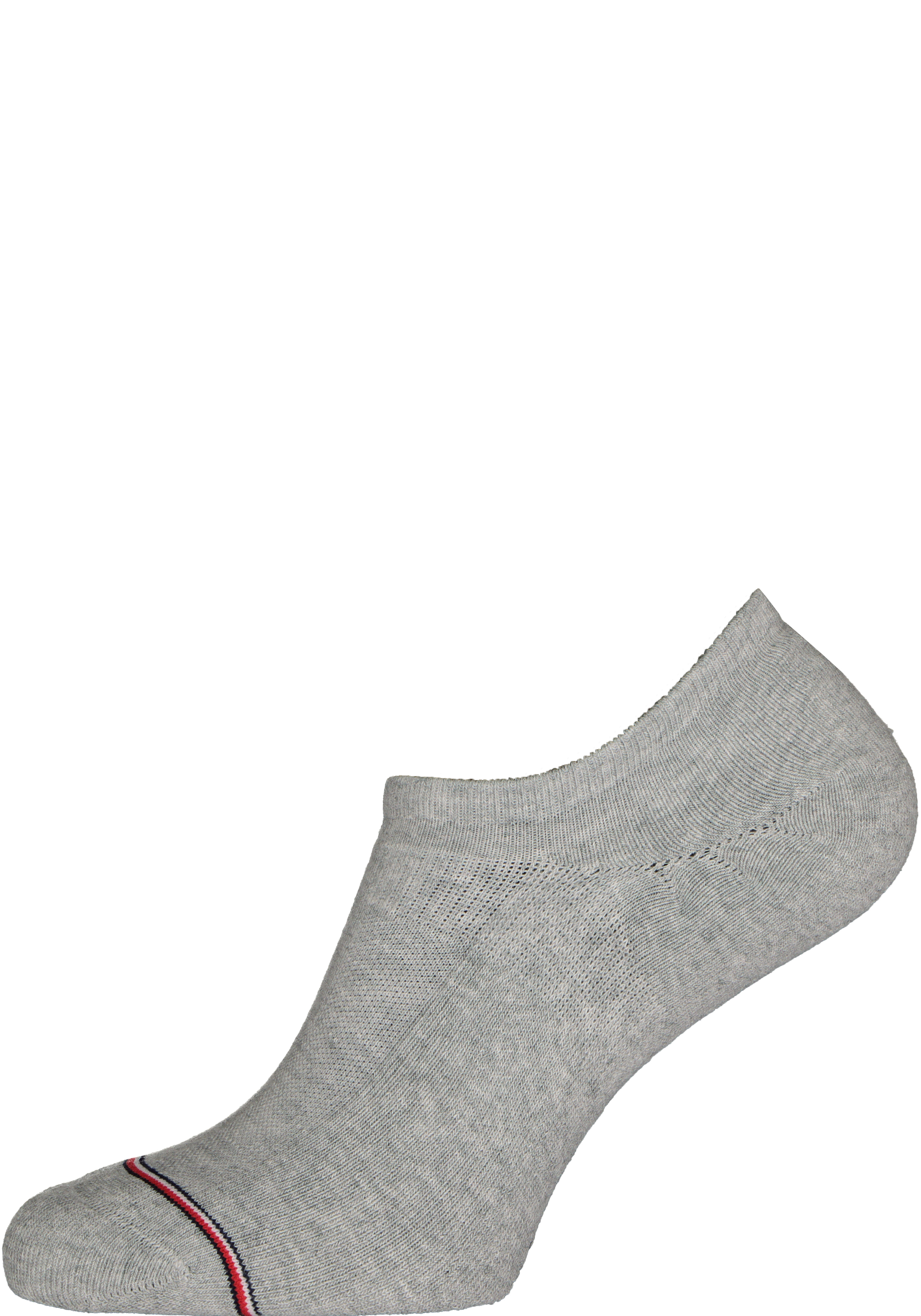 Tommy Hilfiger Iconic Sports Socks (2-pack), heren sneaker sportsokken katoen, onzichtbaar, grijs