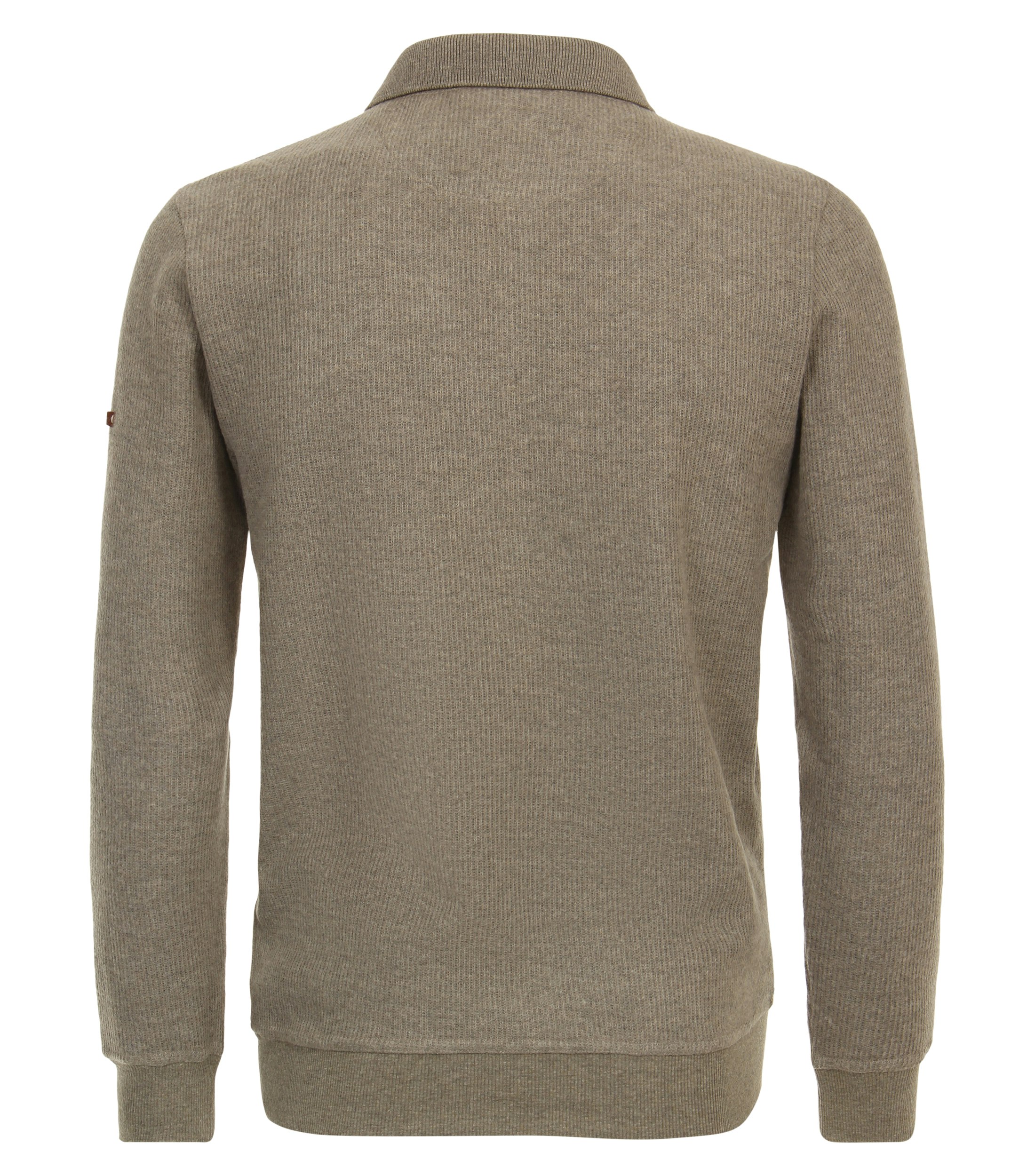 Redmond heren polo gebreid, polo kraag, beige (middeldik) - 242900700-201