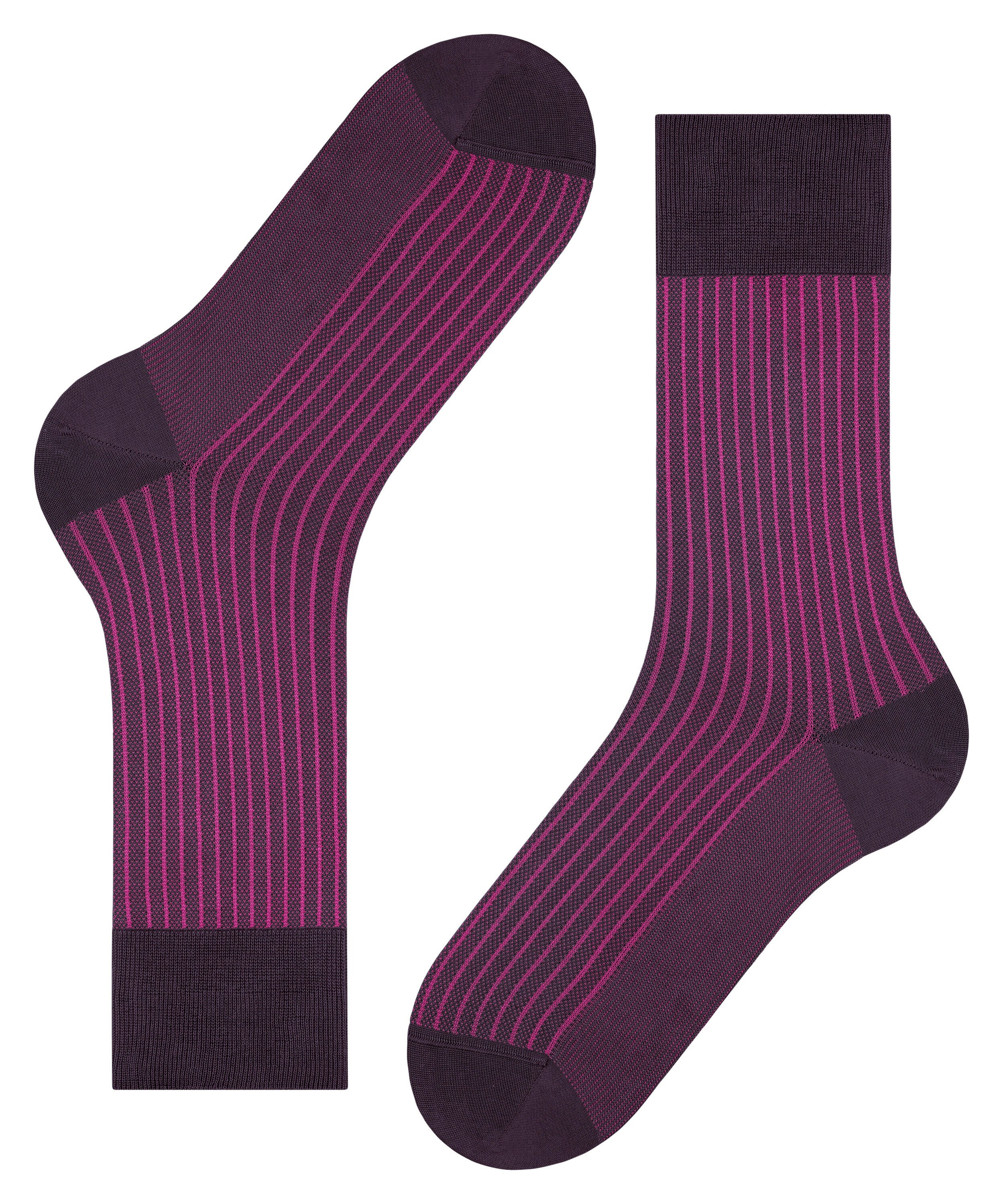 FALKE Oxford Stripe herensokken, (aubergine)