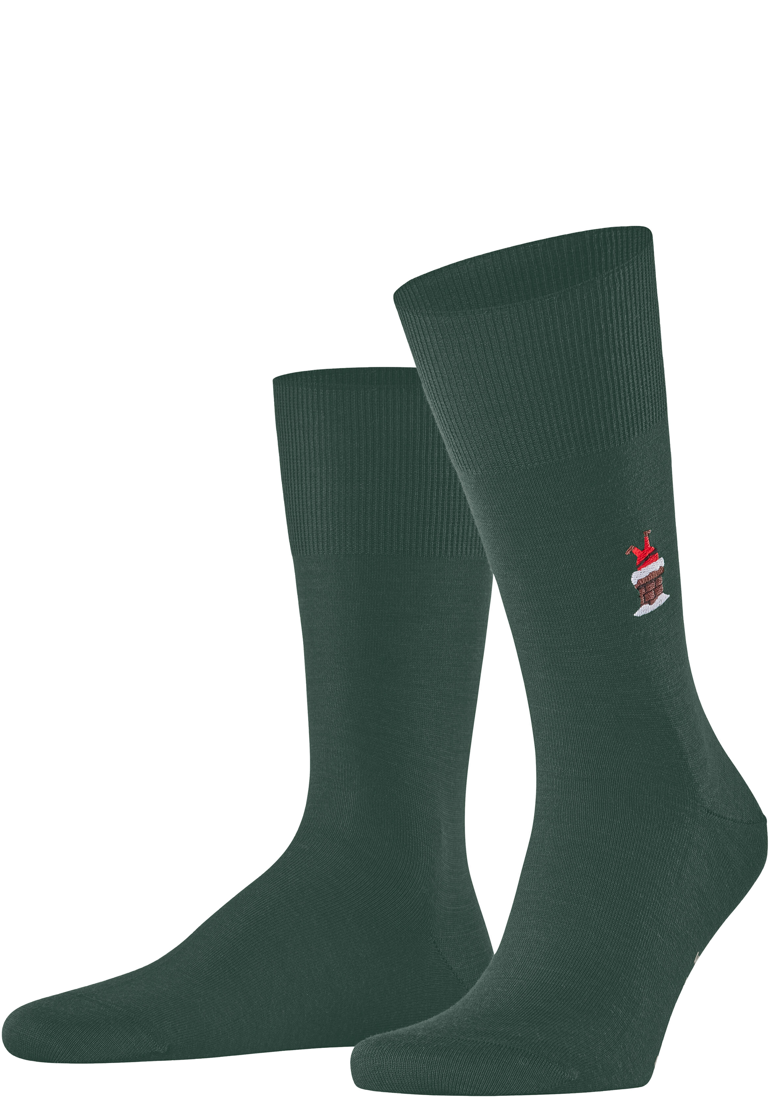 FALKE Airport Santa herensokken, groen (hunter green)