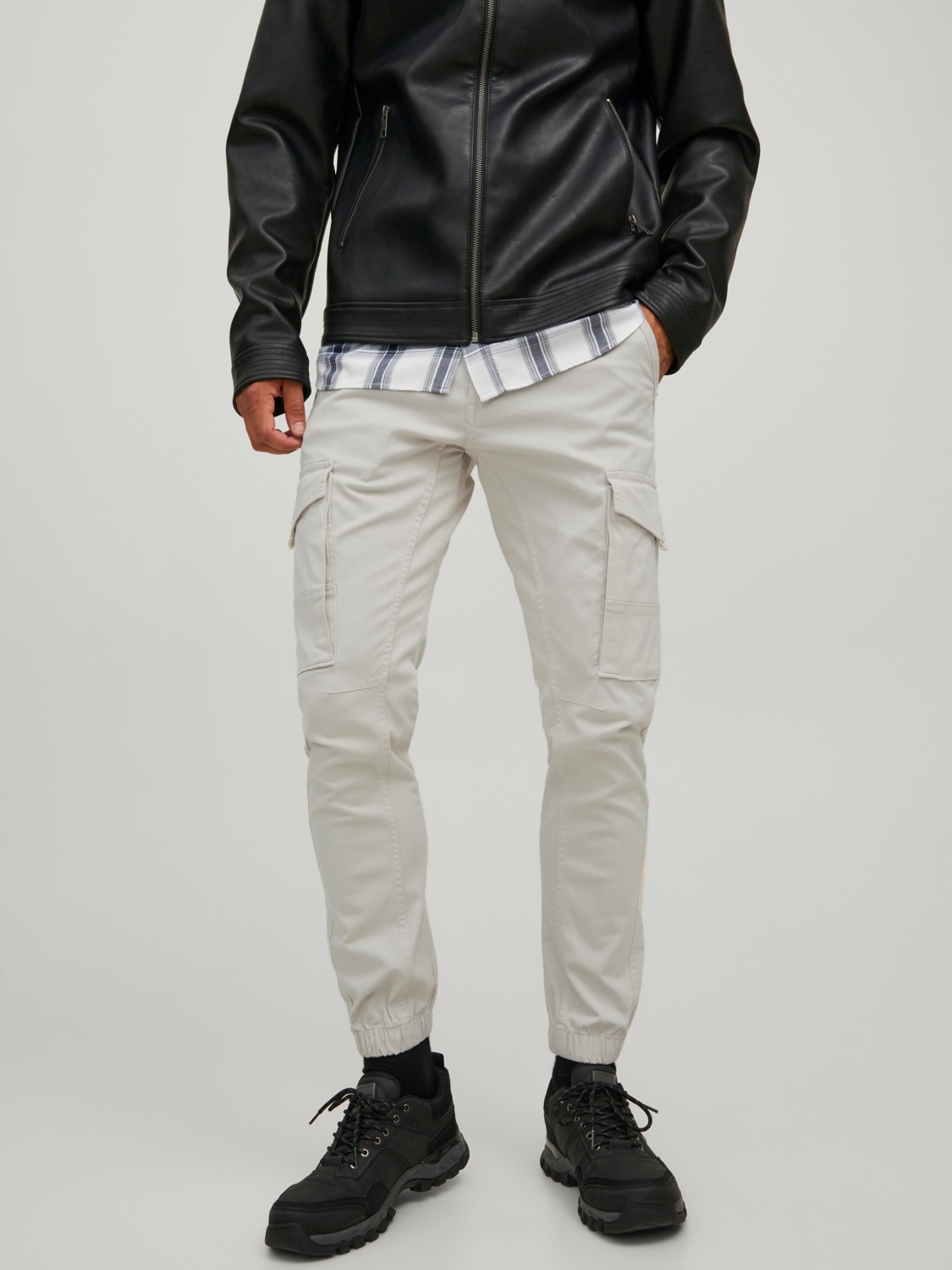 JACK & JONES Paul Lake Cargo loose fit, heren cargo broek, beige