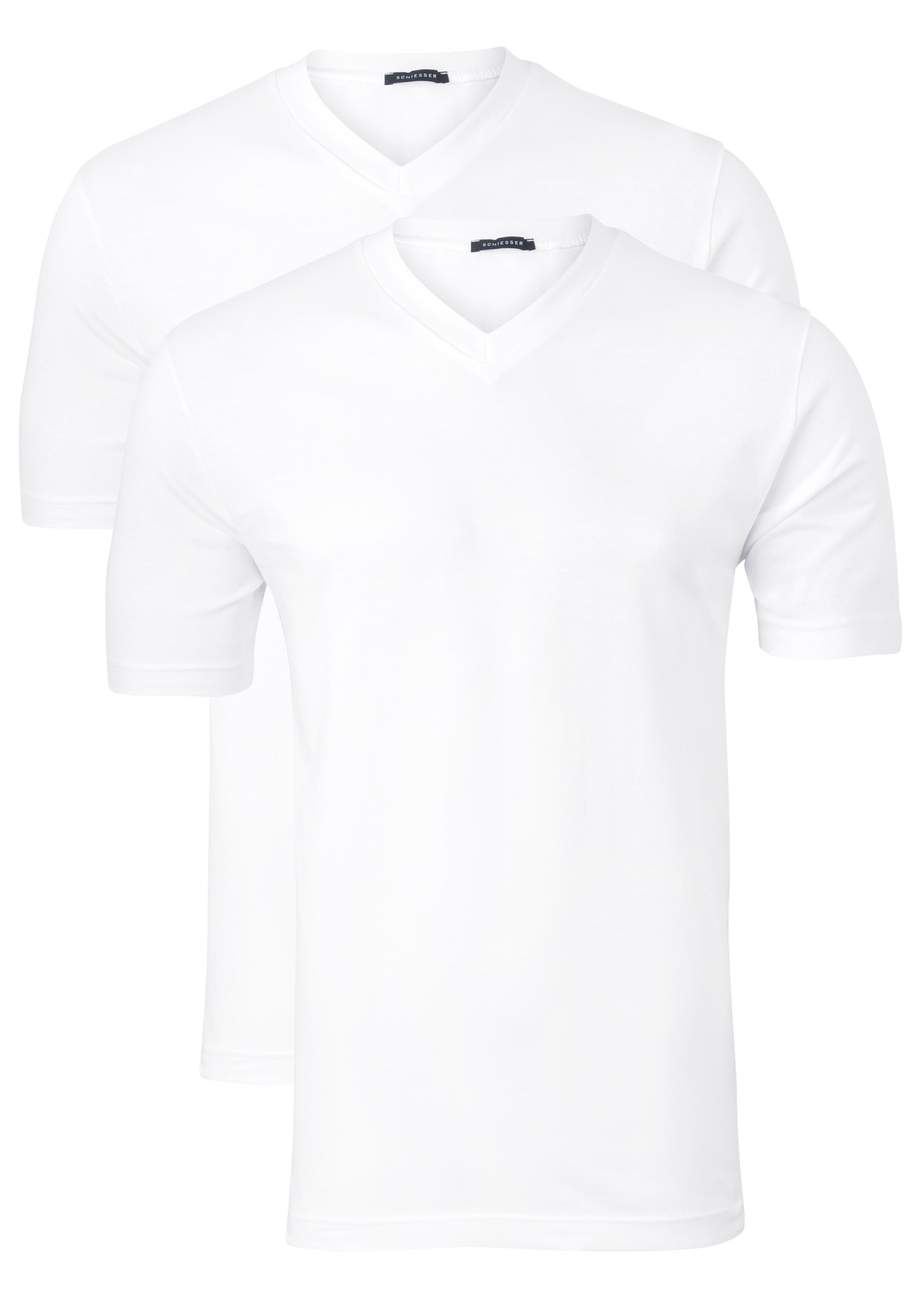 SCHIESSER American T-shirts (2-pack), V-hals, wit 