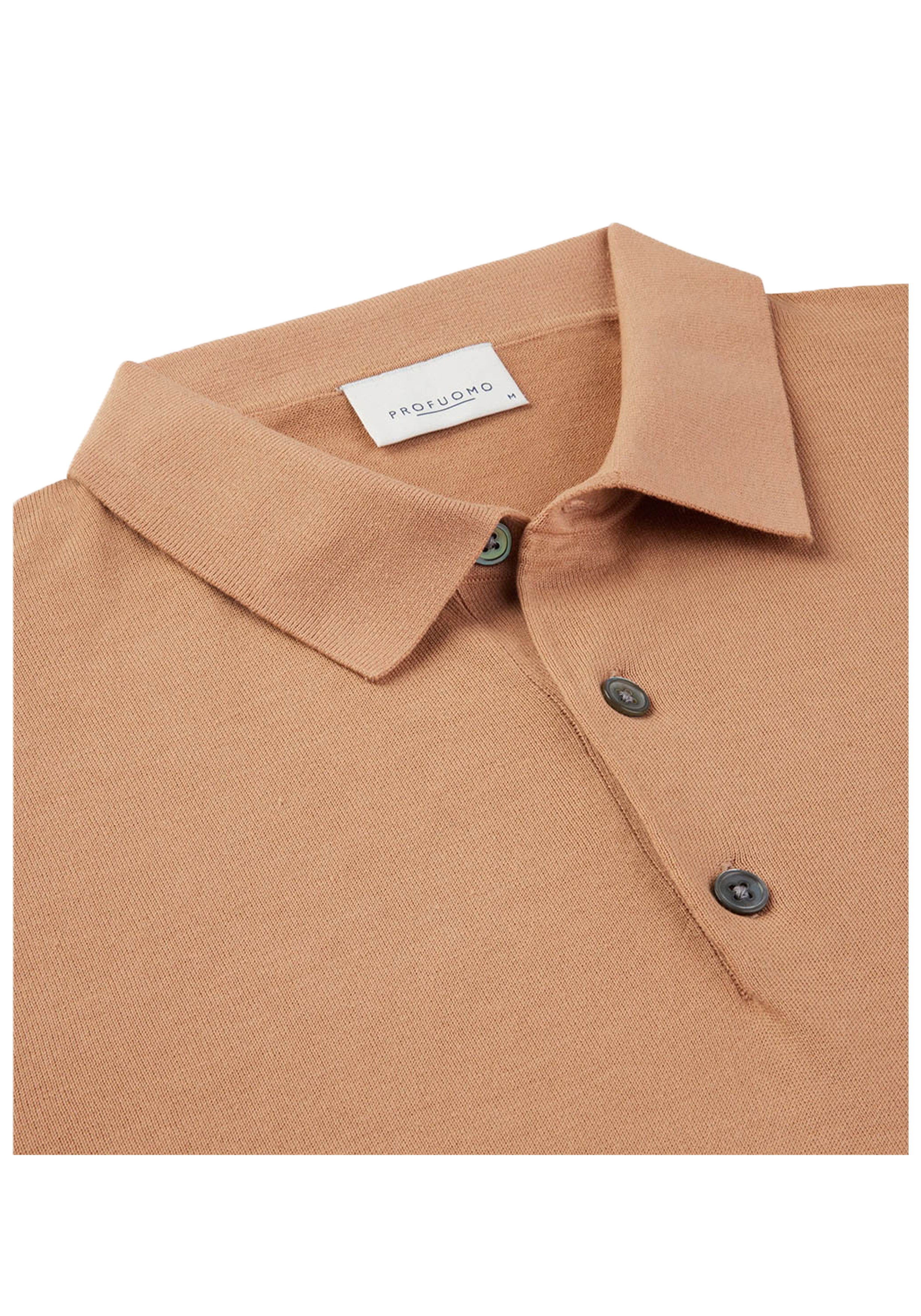 Profuomo slim fit heren polo, oranje