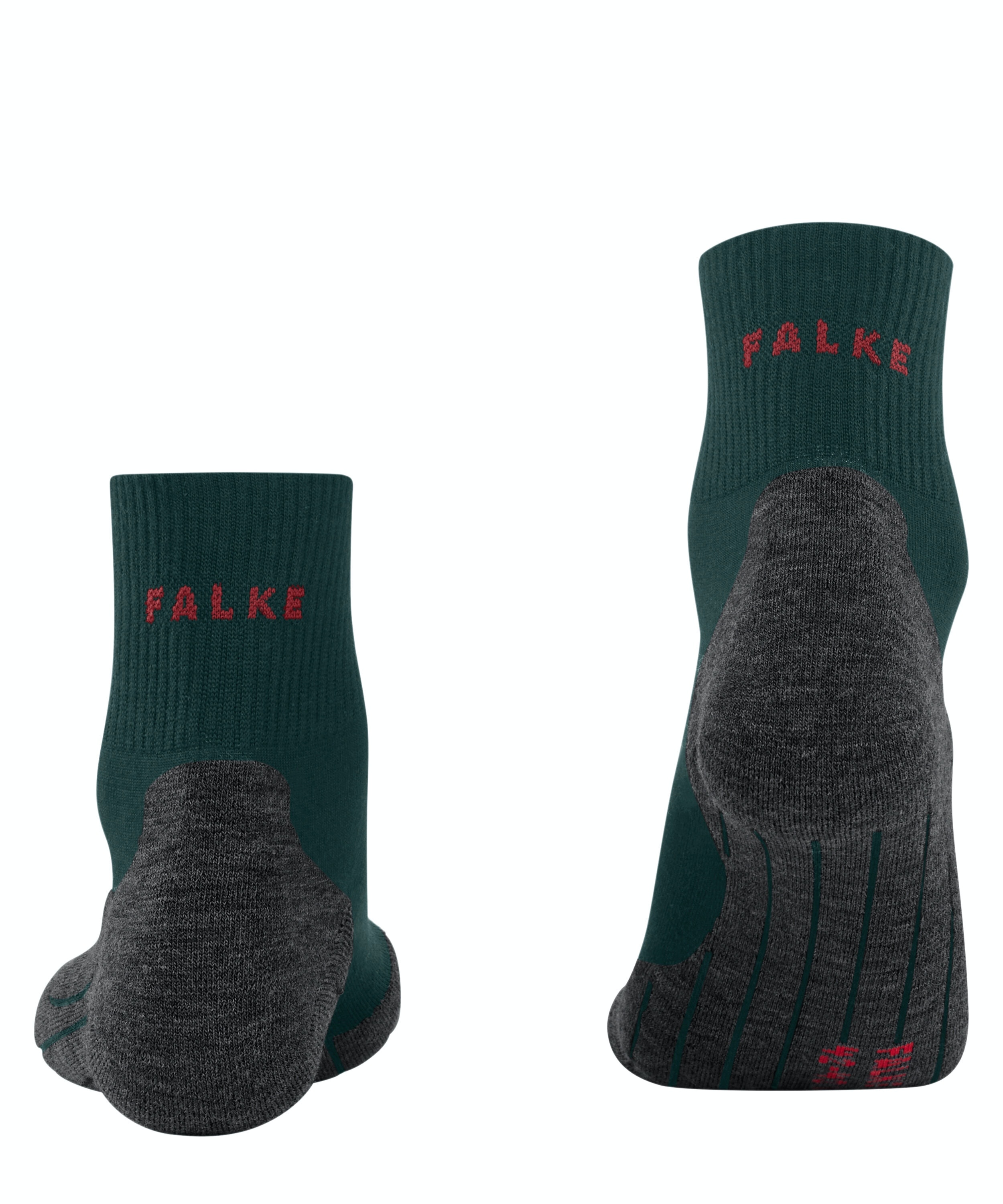 FALKE TK5 Wander Wool Short herensokken kort, hulstgroen (holly)