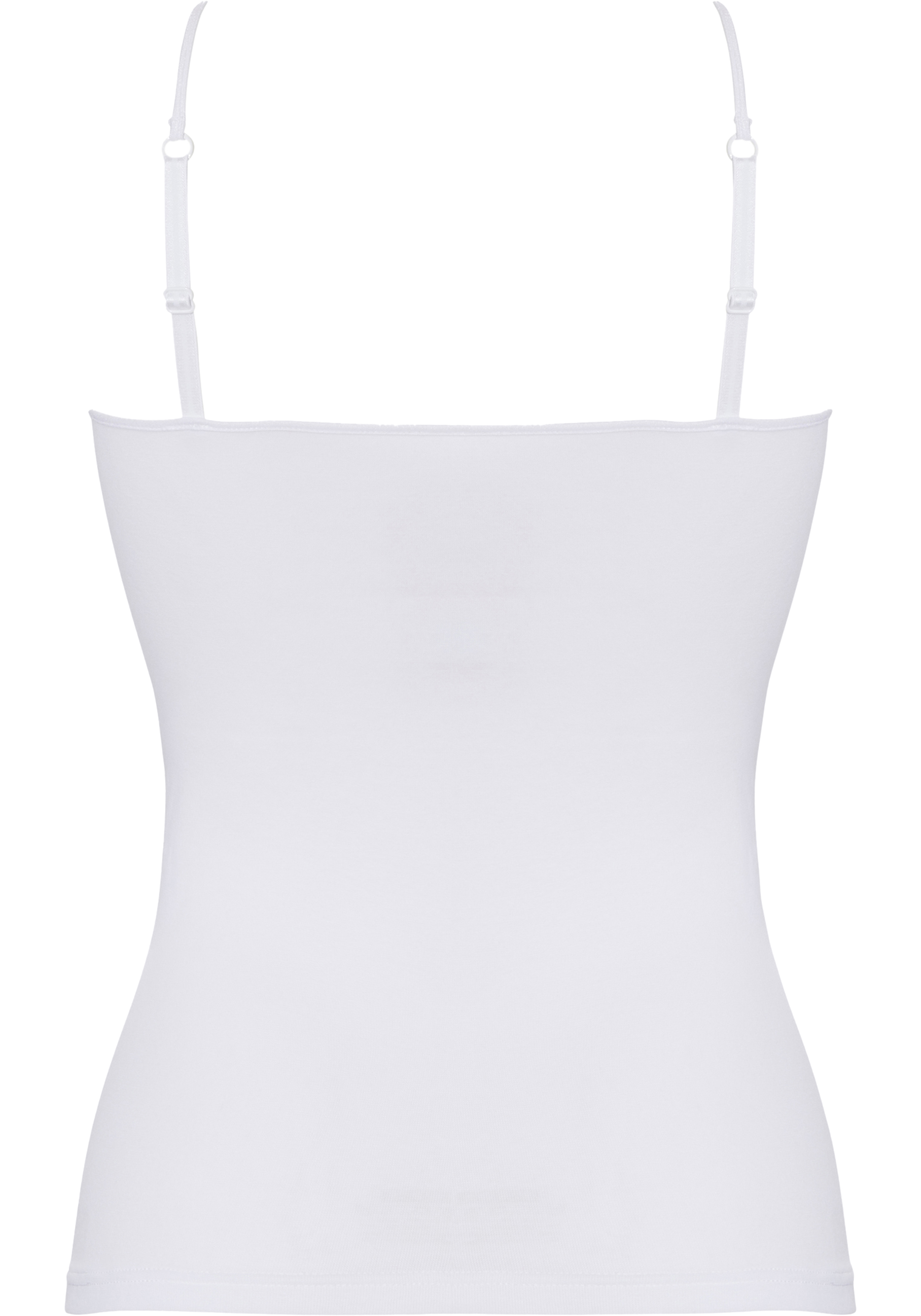 TEN CATE Basic women spaghetti top (2-pack), dames hemd smalle bandjes, wit