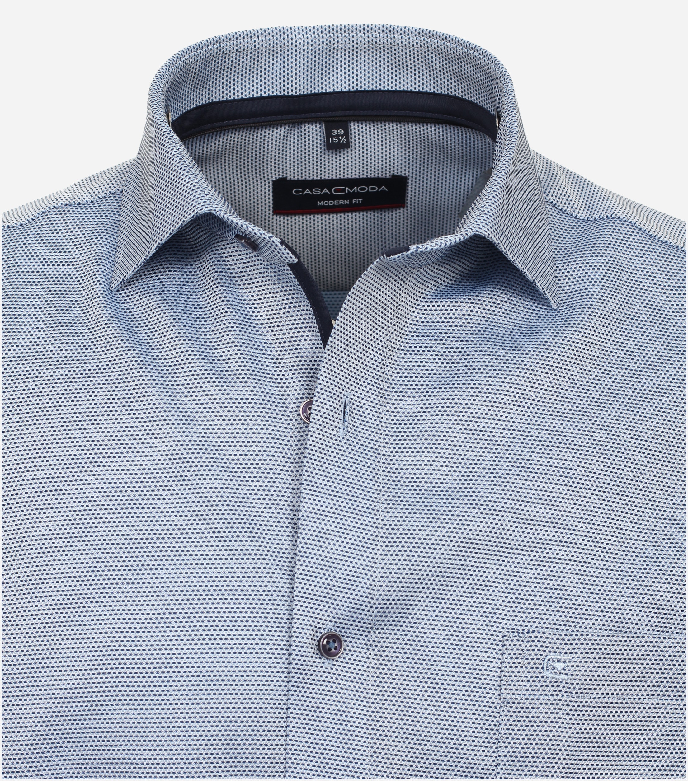 CASA MODA modern fit overhemd, dobby, blauw