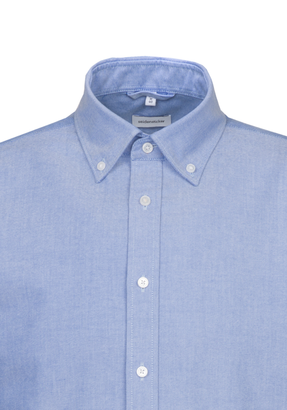 Seidensticker shaped fit overhemd, Oxford, blauw