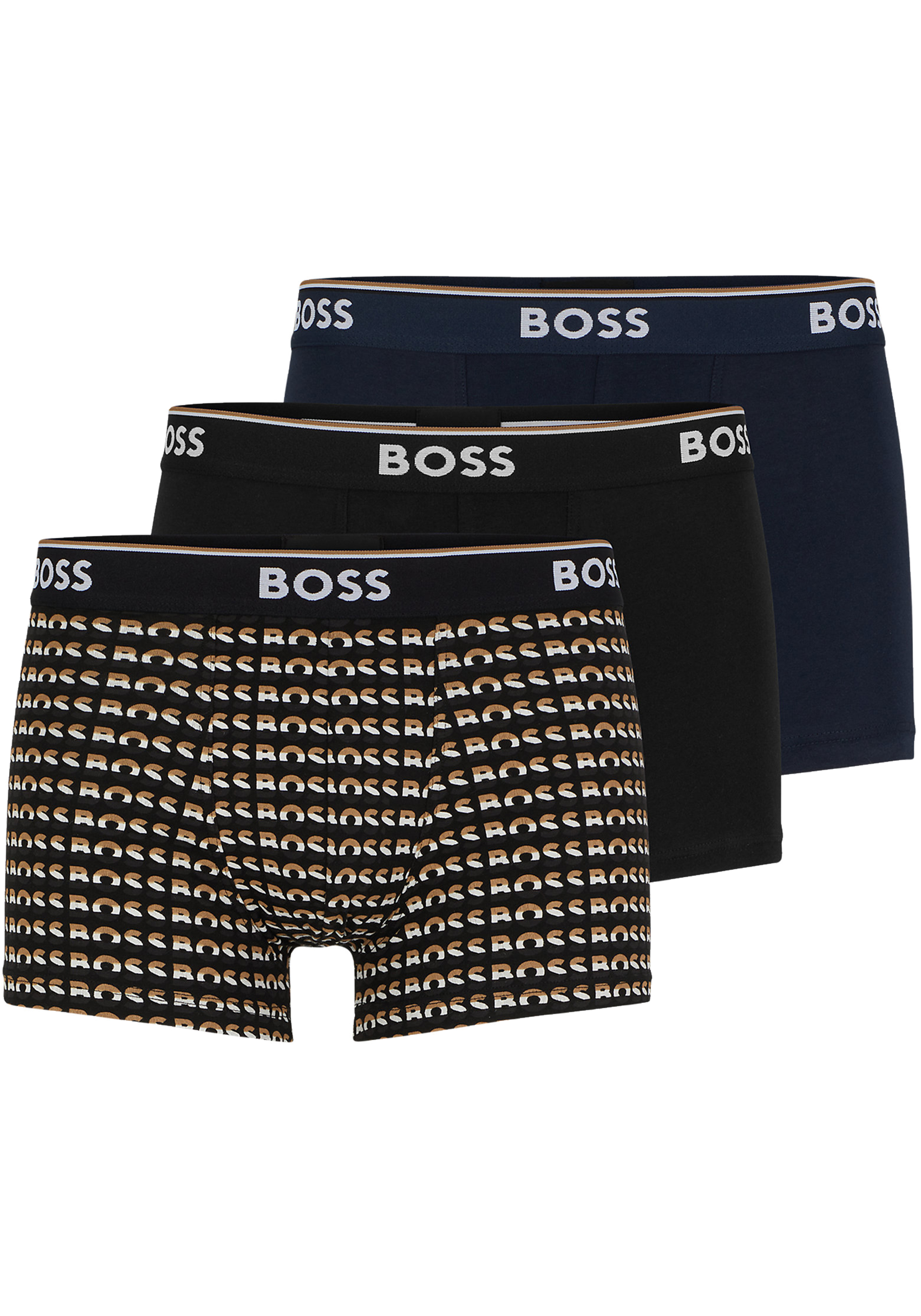 HUGO BOSS Power trunks (3-pack), heren boxers kort, multicolor