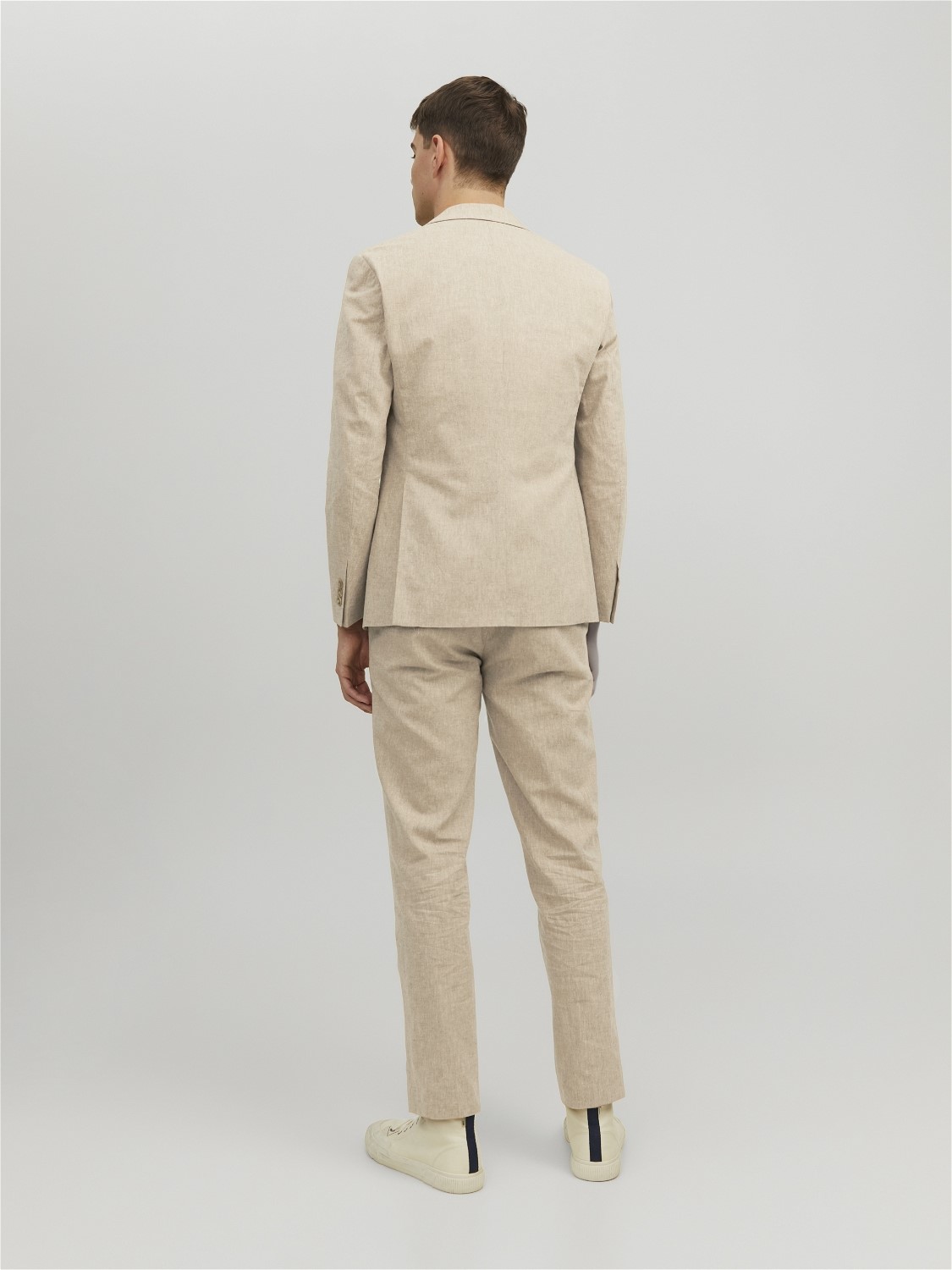 JACK & JONES Riviera Linen Trouser Fit slim fit, heren pantalon, beige