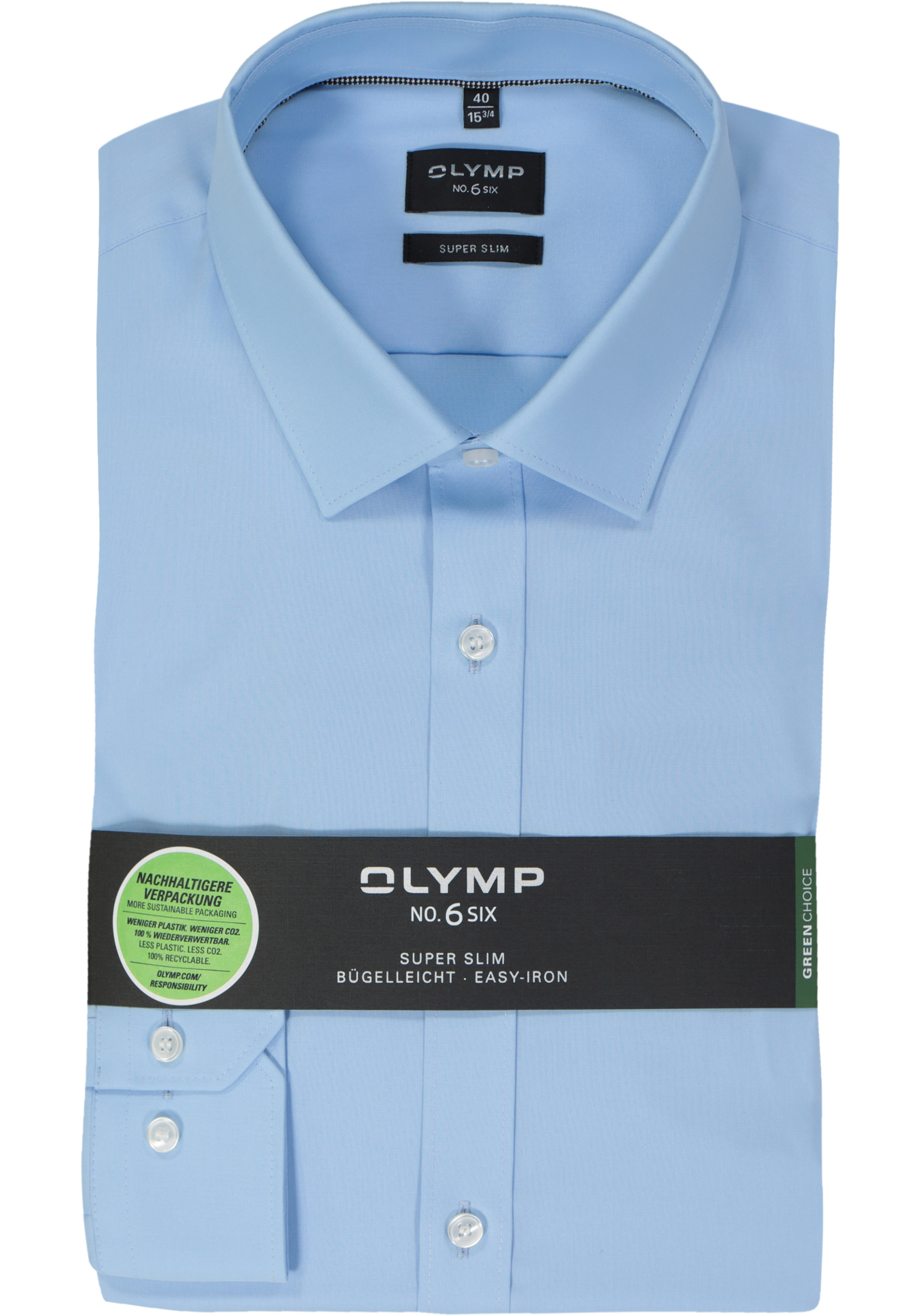 OLYMP No. Six super slim fit overhemd, lichtblauw