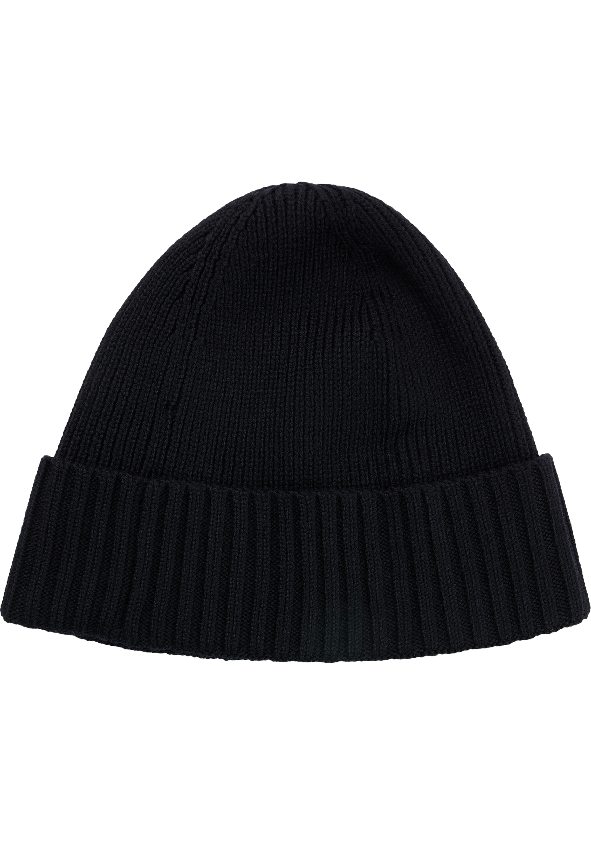 HUGO BOSS muts wol, heren muts met omslag, zwart