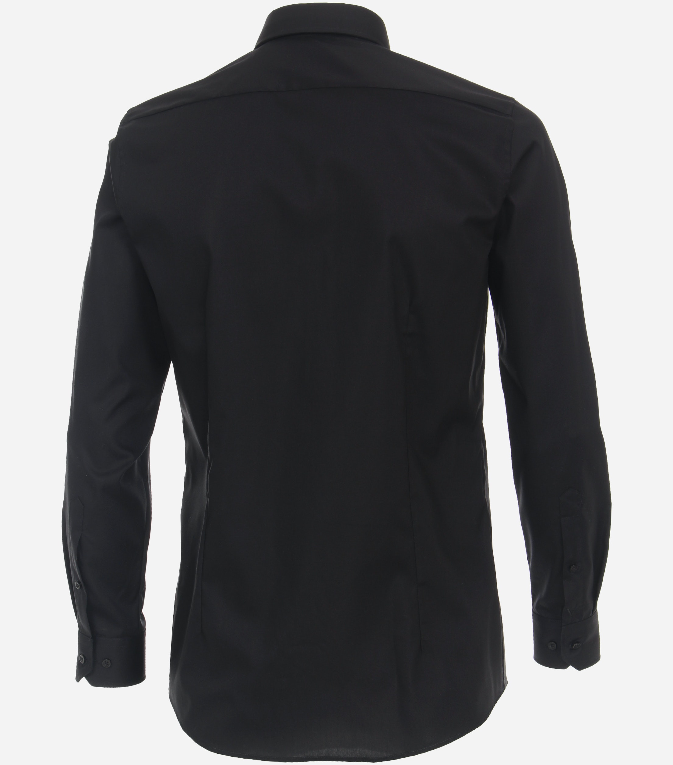 VENTI body fit overhemd, popeline, zwart