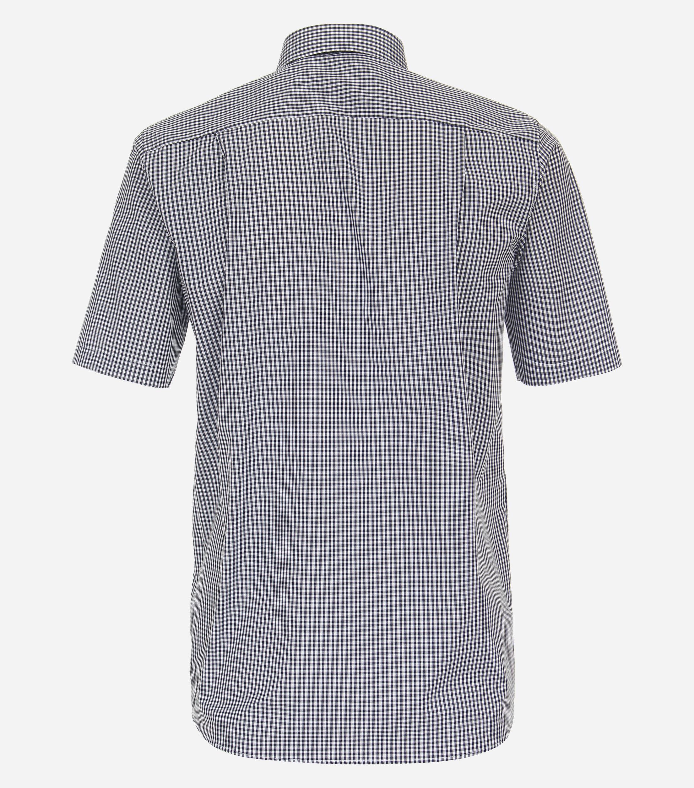 CASA MODA comfort fit overhemd, korte mouw, popeline, blauw met wit geruit