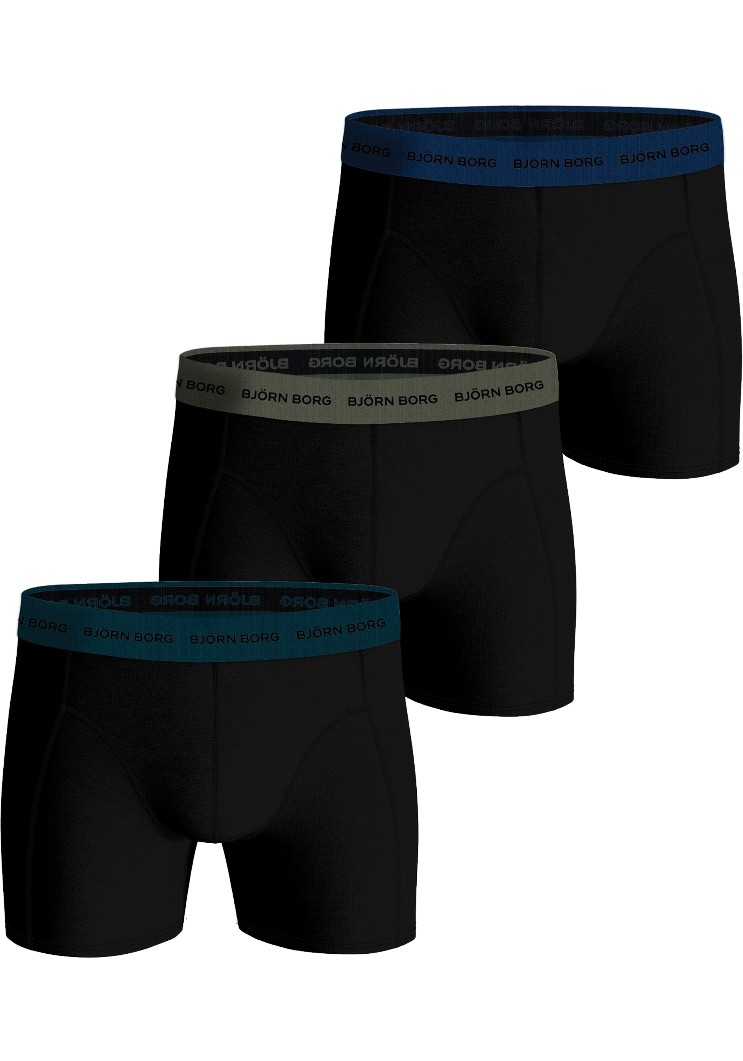 Bjorn Borg Cotton Stretch boxers, heren boxers normale lengte (3-pack), multicolor
