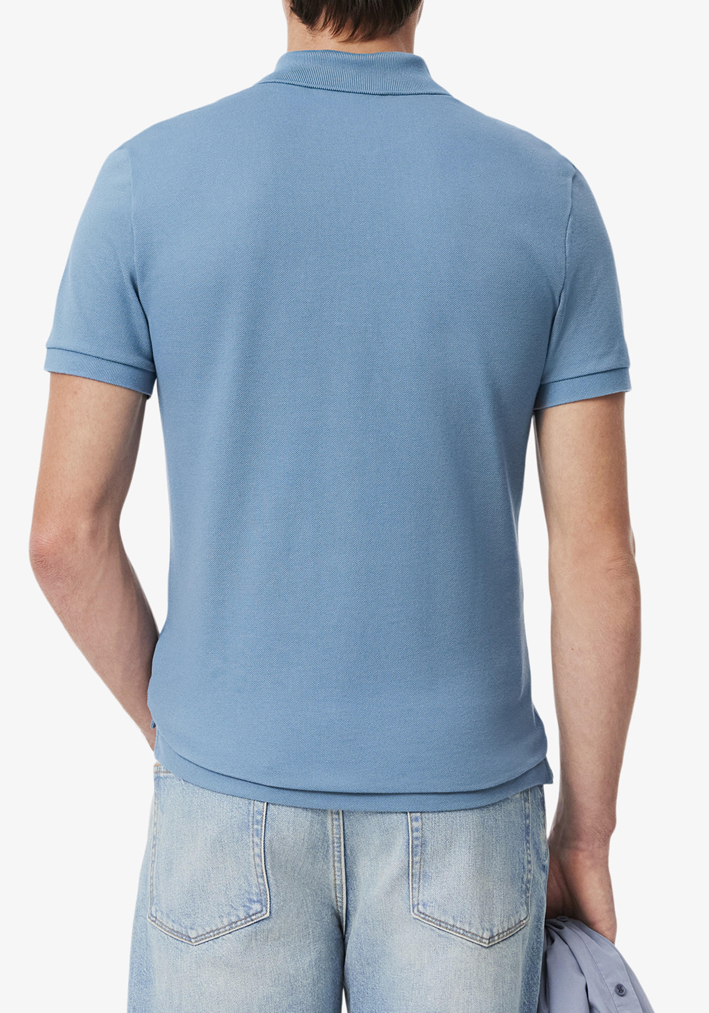 Lacoste Slim Fit polo, leisteen blauw grijs