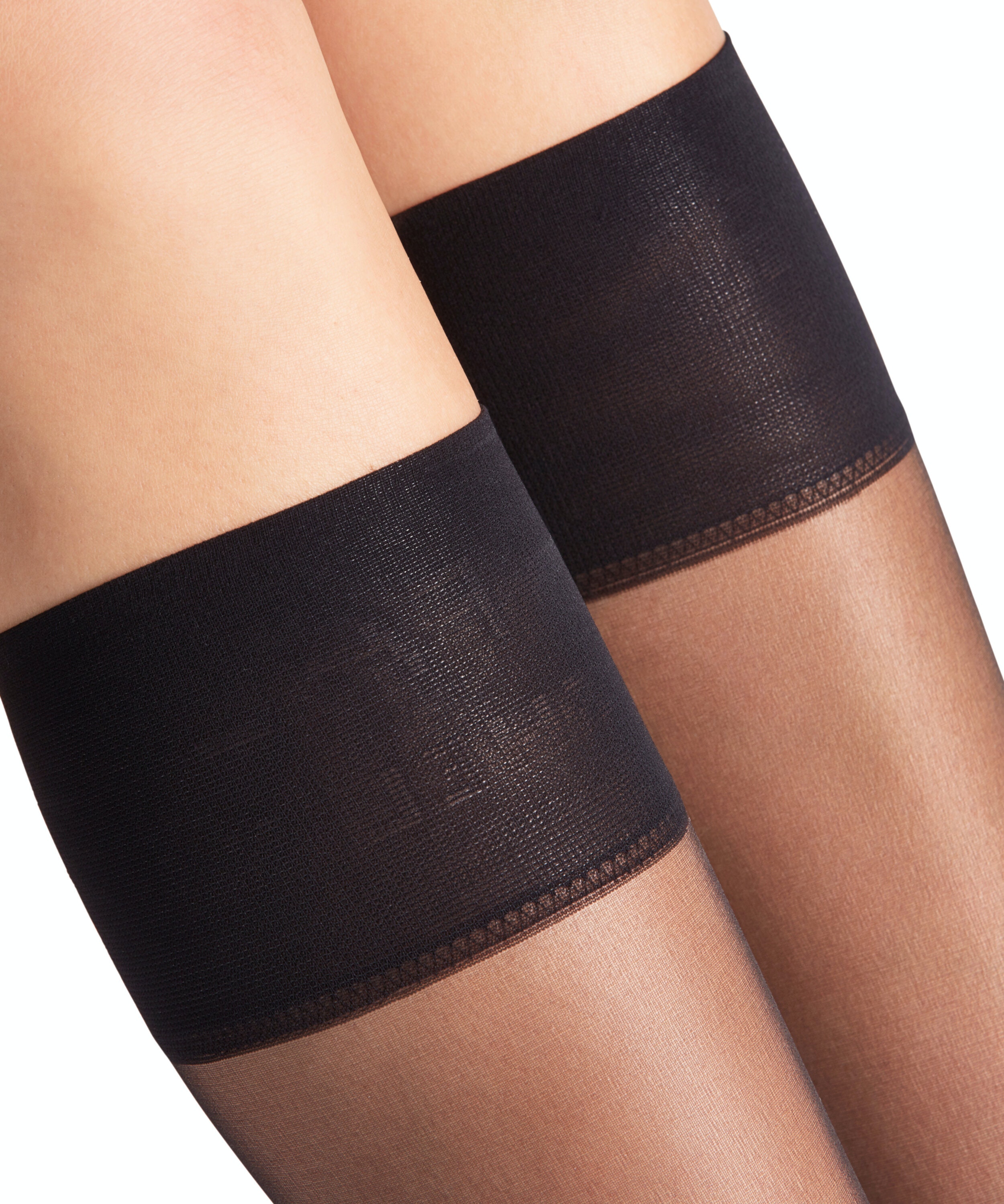 FALKE Shelina 12 DEN dames kniekousen, zwart (black)