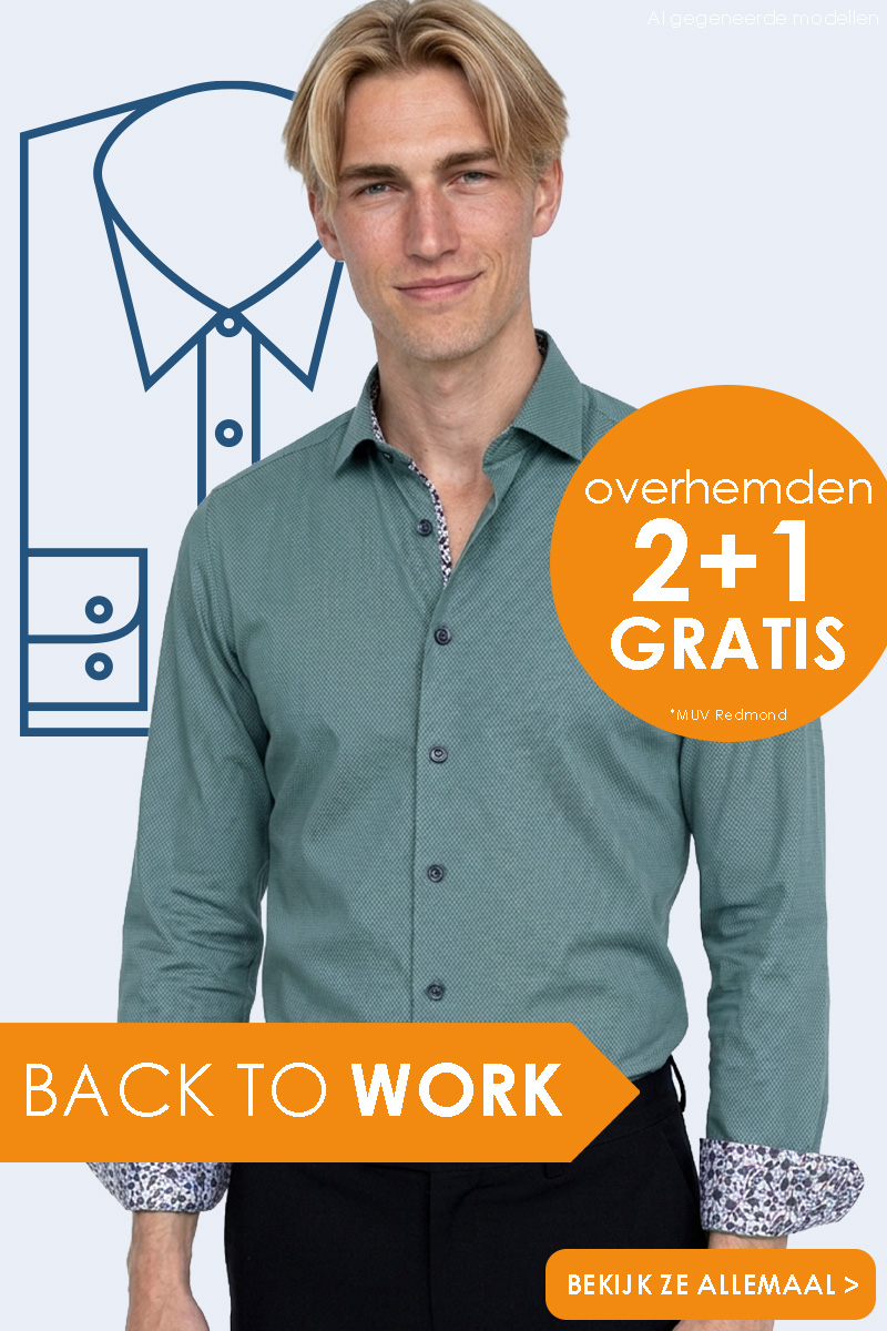 Back to work, overhemden 2 plus 1 gratis bij HemdVoorHem, bekijk ze allemaal!