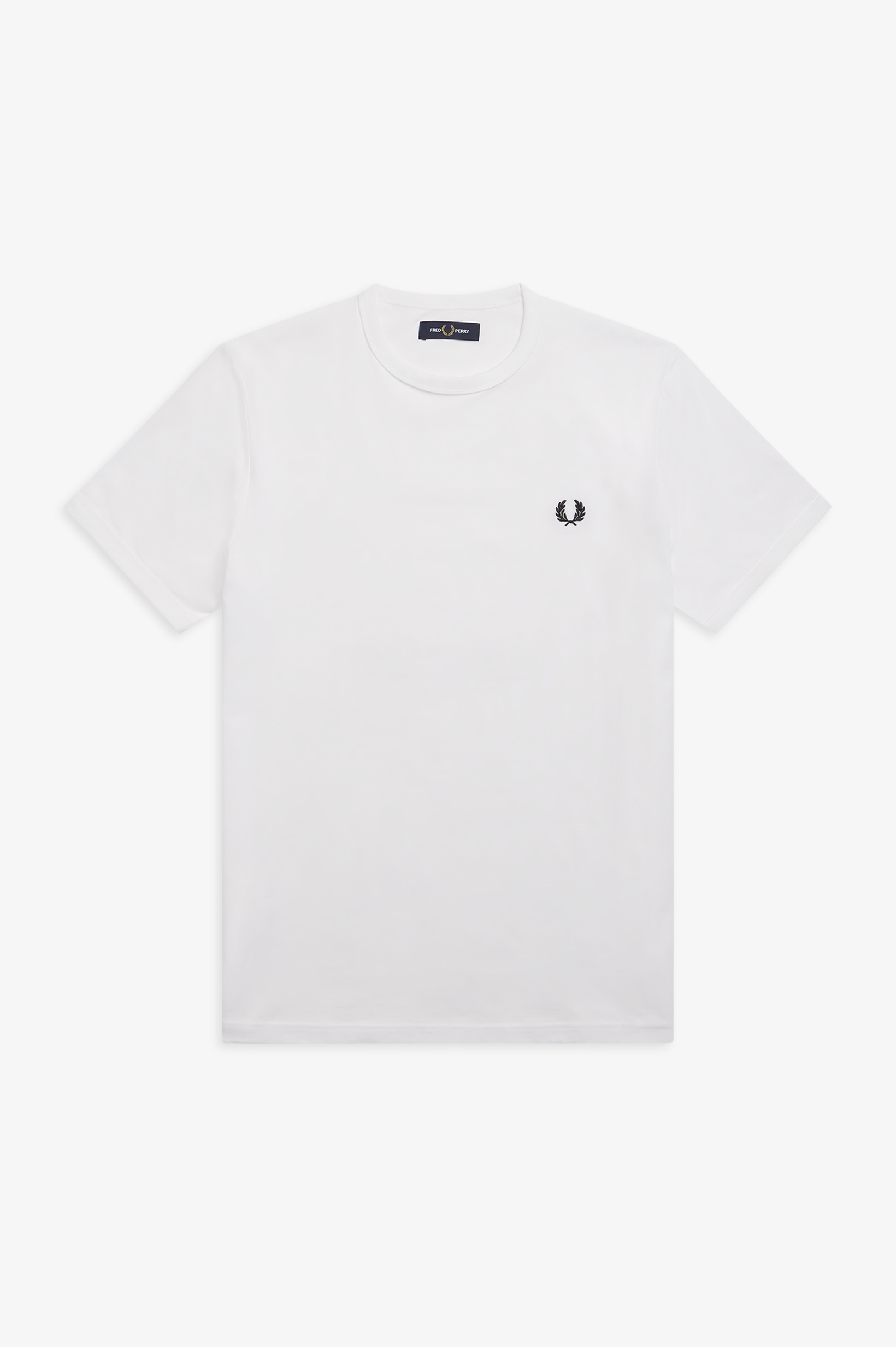 Fred Perry Ringer regular fit T-shirt M3519, korte mouw O-hals, wit
