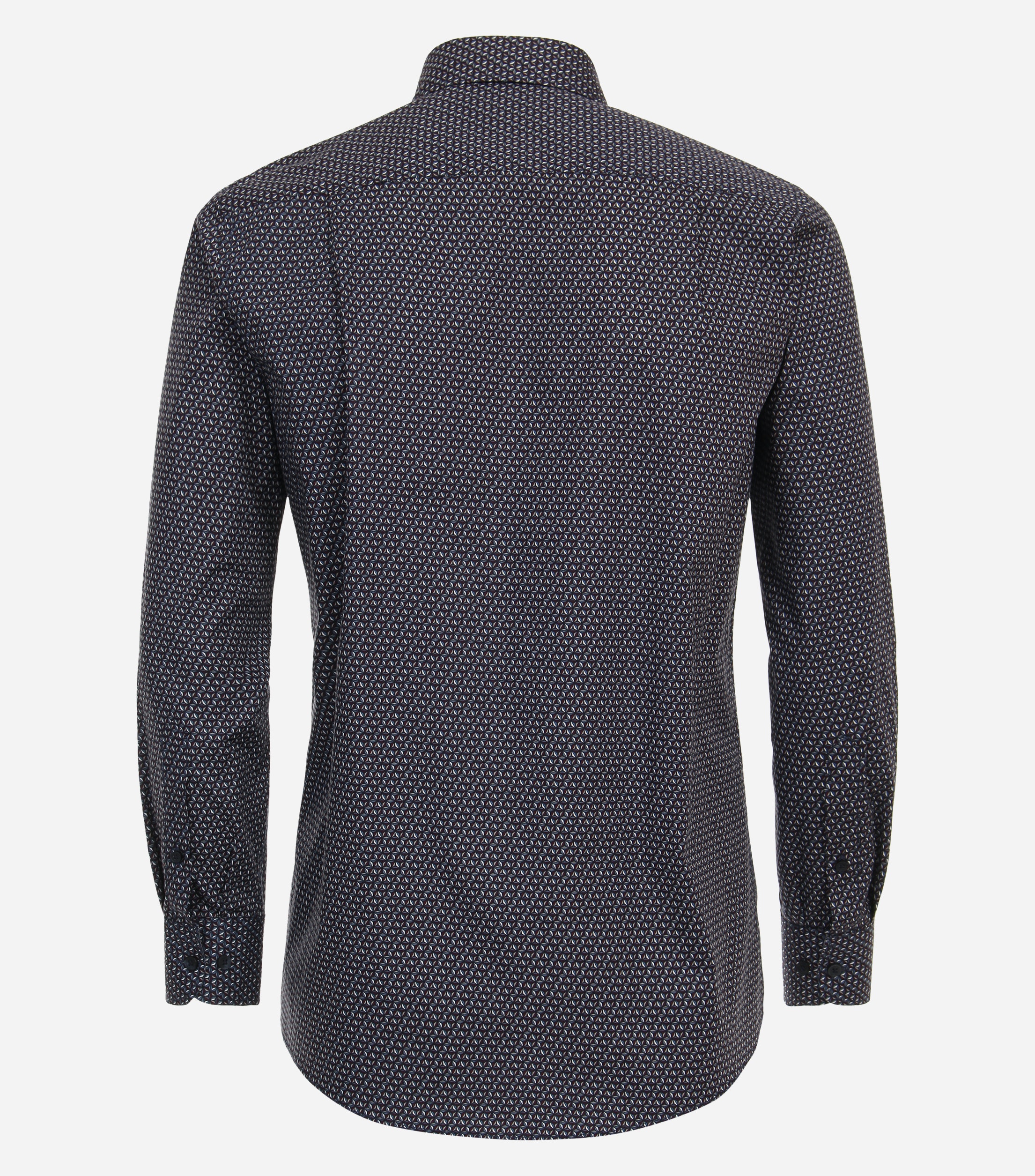 CASA MODA Sport casual fit overhemd, popeline, rood dessin