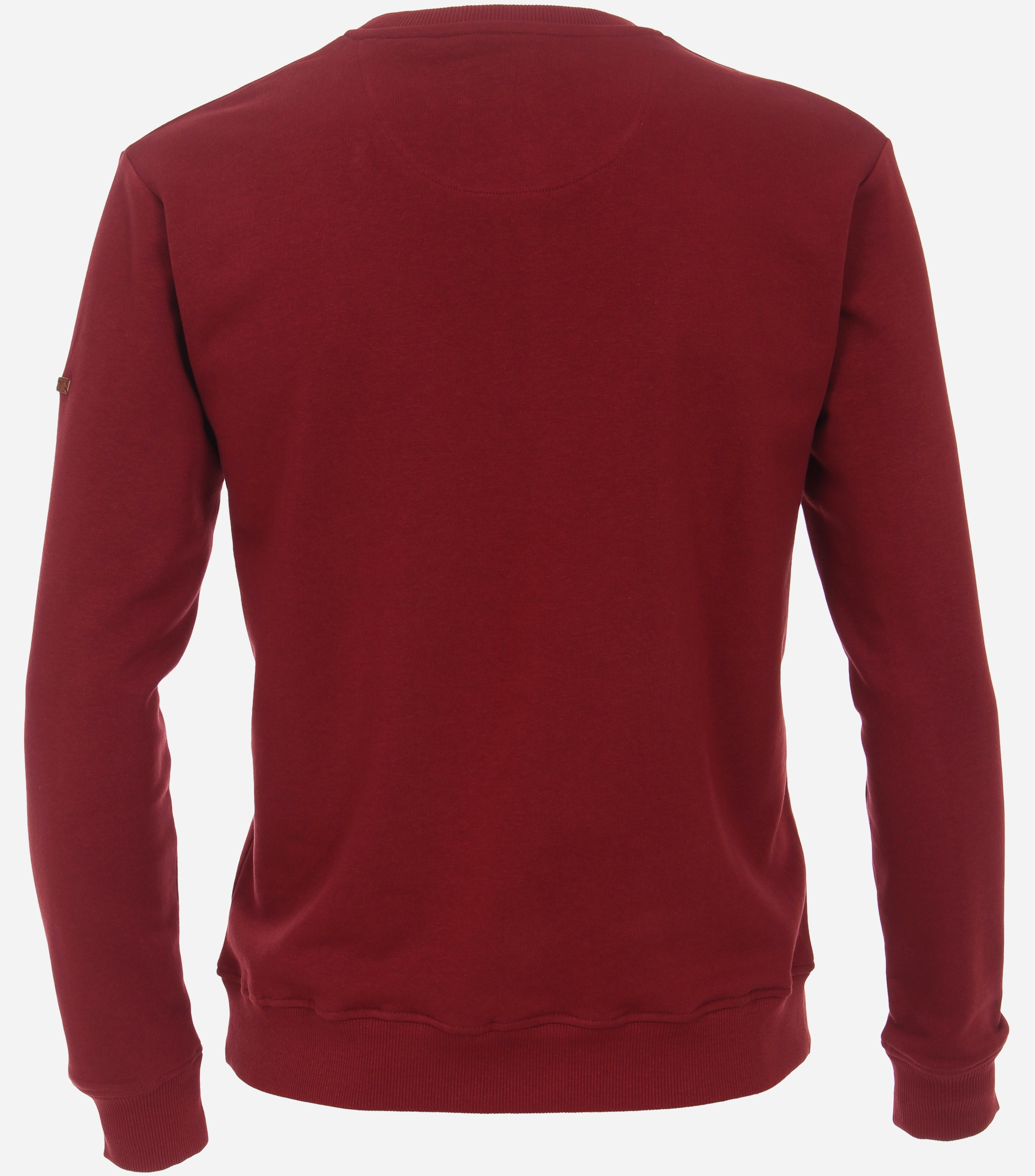 Redmond heren sweatshirt katoenmengsel, O-hals, rood (middeldik)