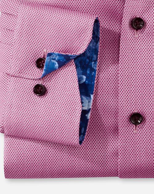 OLYMP Luxor comfort fit overhemd, structuur, fuchsia dessin