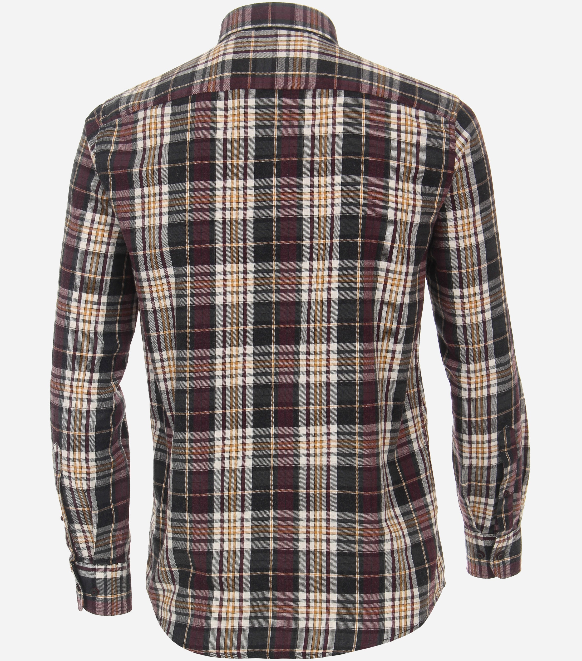 CASA MODA Sport casual fit overhemd, flanel, antraciet geruit