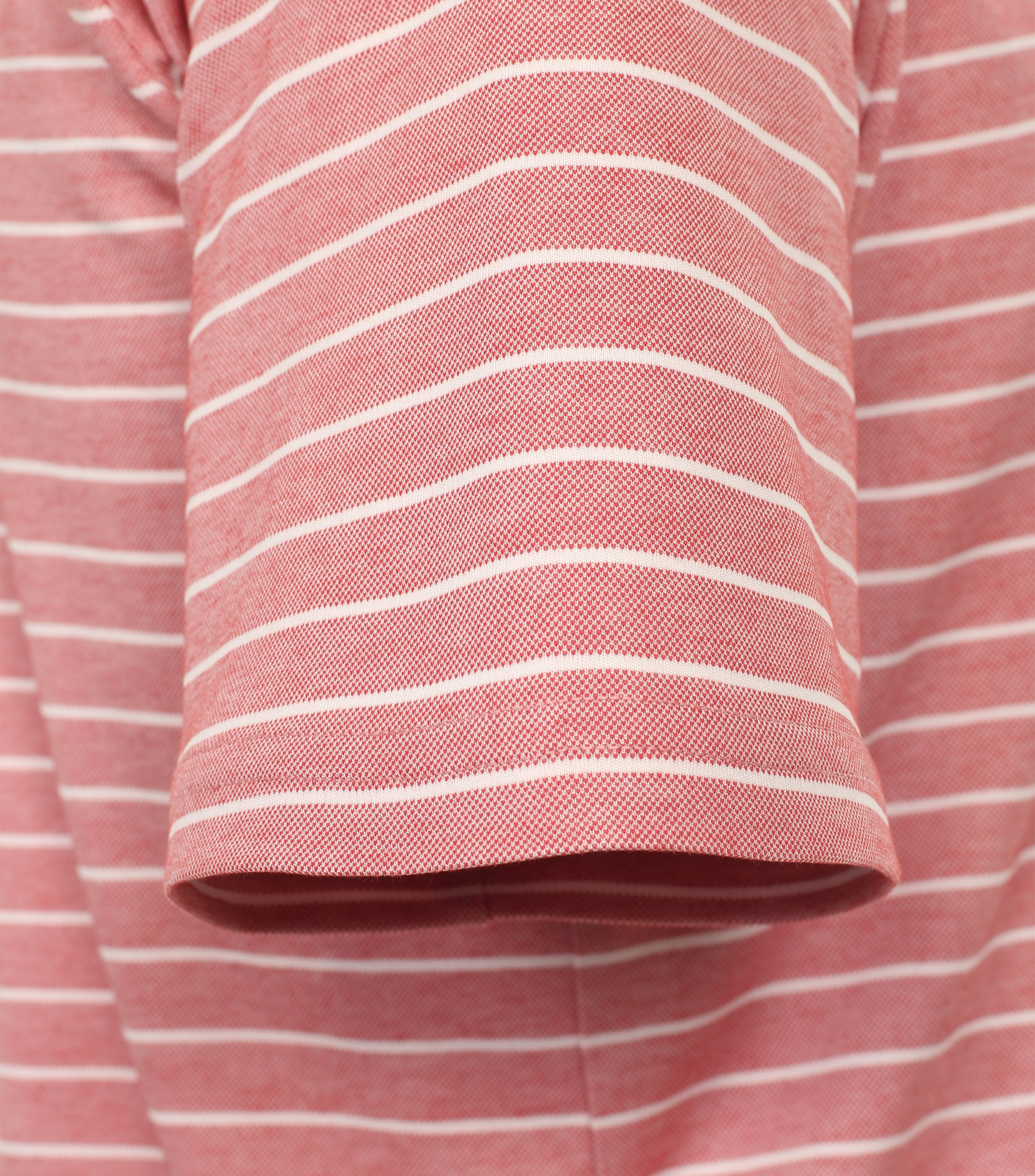 Redmond regular fit heren polo, jersey, rood gestreept - 241445900-50