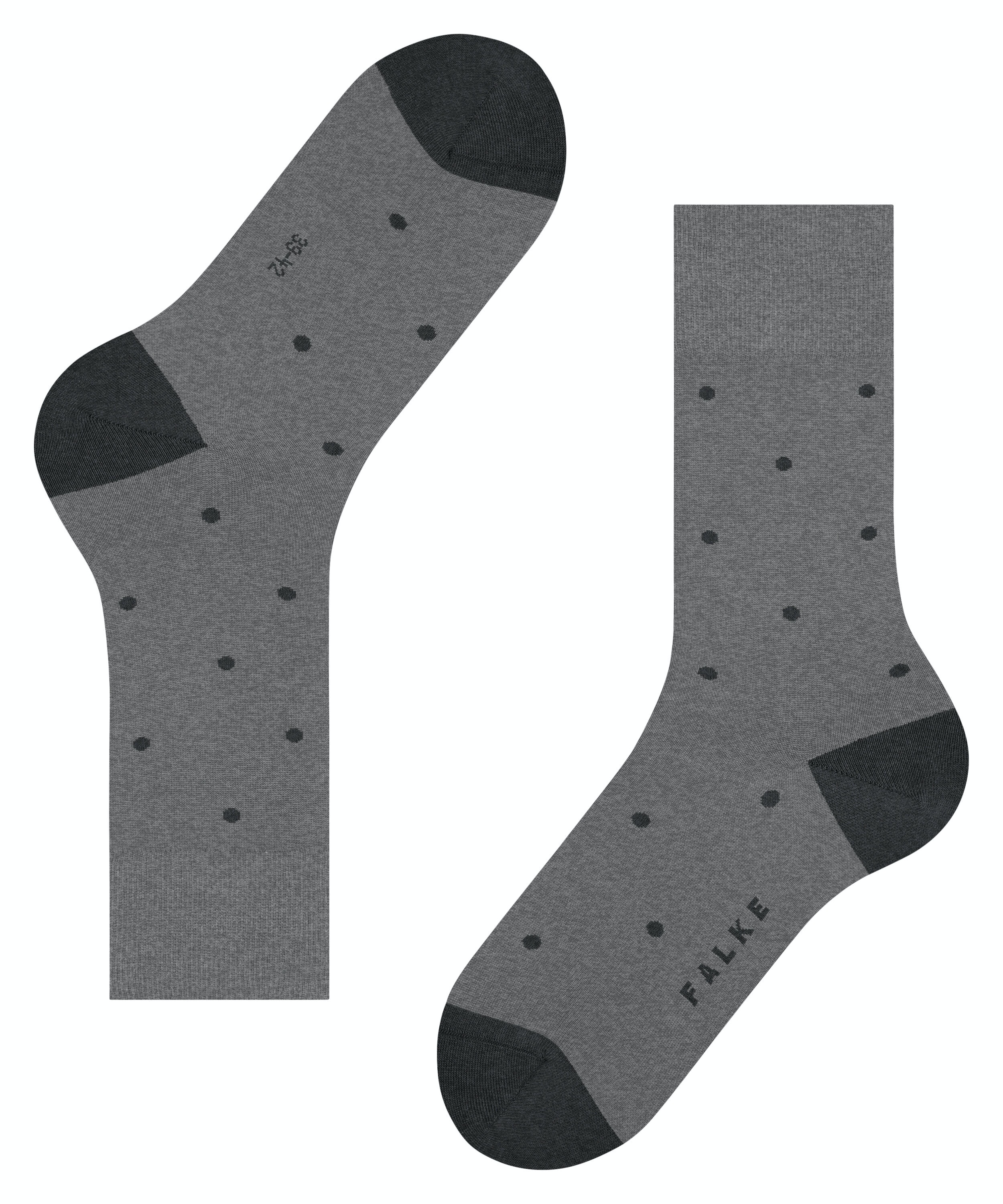 FALKE Dot herensokken, grijs melange (steel mel.)