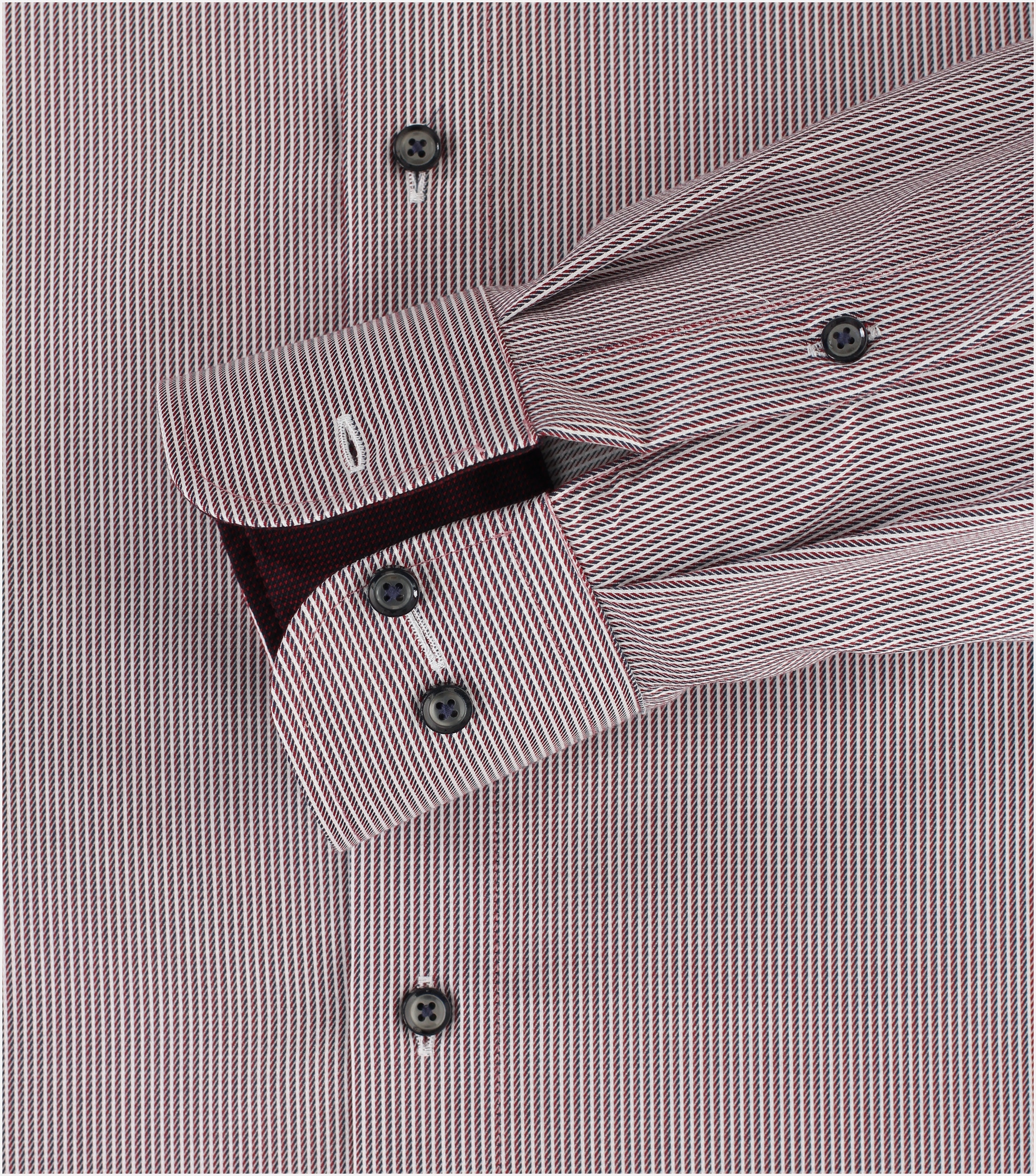 CASA MODA comfort fit overhemd, dobby, rood gestreept