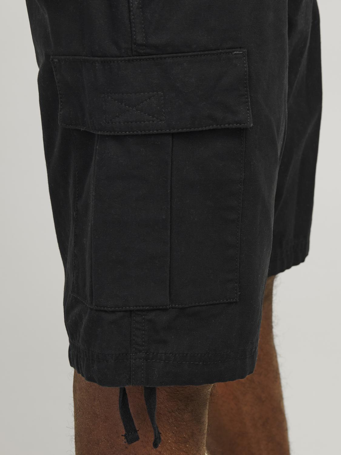 JACK & JONES Cole Barkley Cargo Shorts loose fit, heren cargo korte broek, zwart