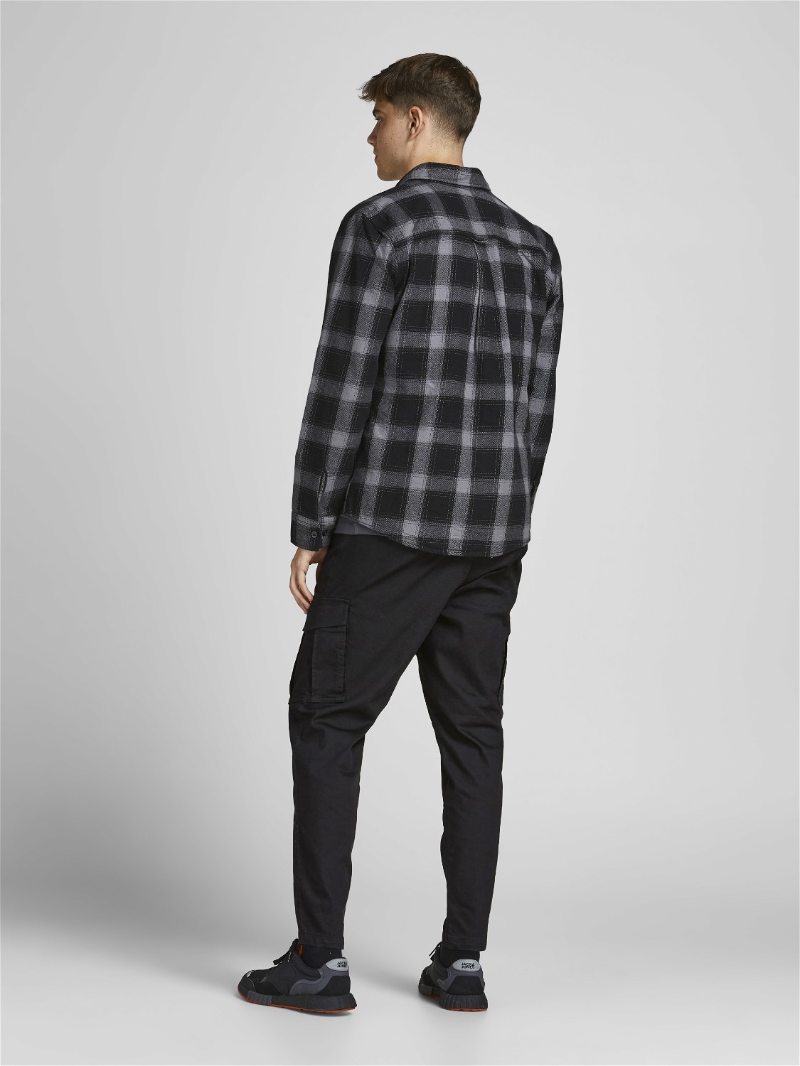 JACK & JONES Ace Dex Tapered loose fit, heren cargo broek, zwart