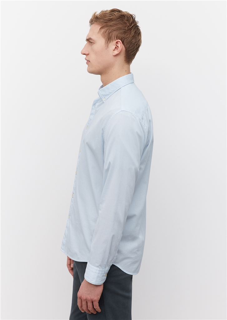 Marc O'Polo relaxed fit heren overhemd, structuur, lichtblauw