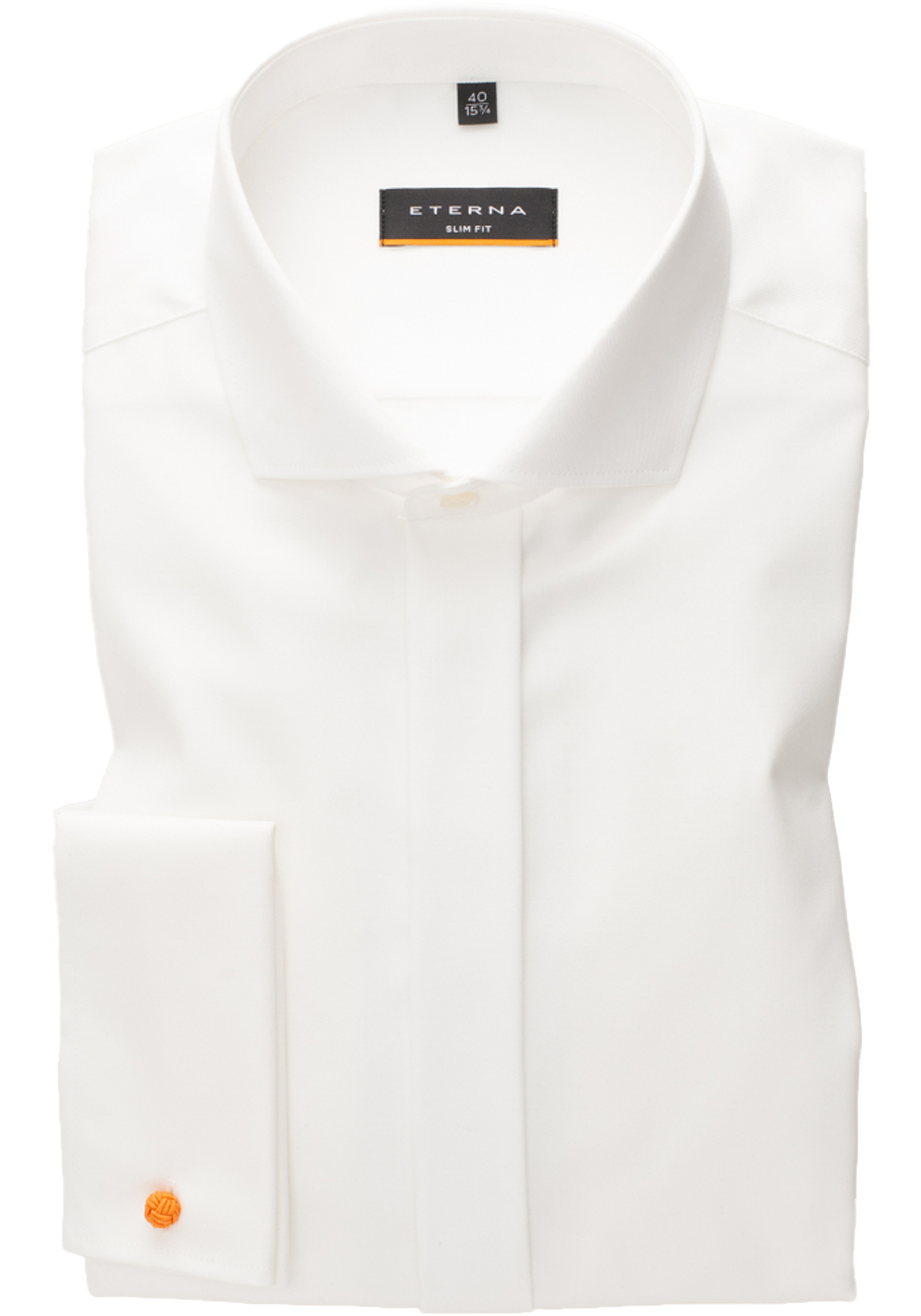 ETERNA slim fit smoking overhemd, mouwlengte 72 cm, twill, ecru