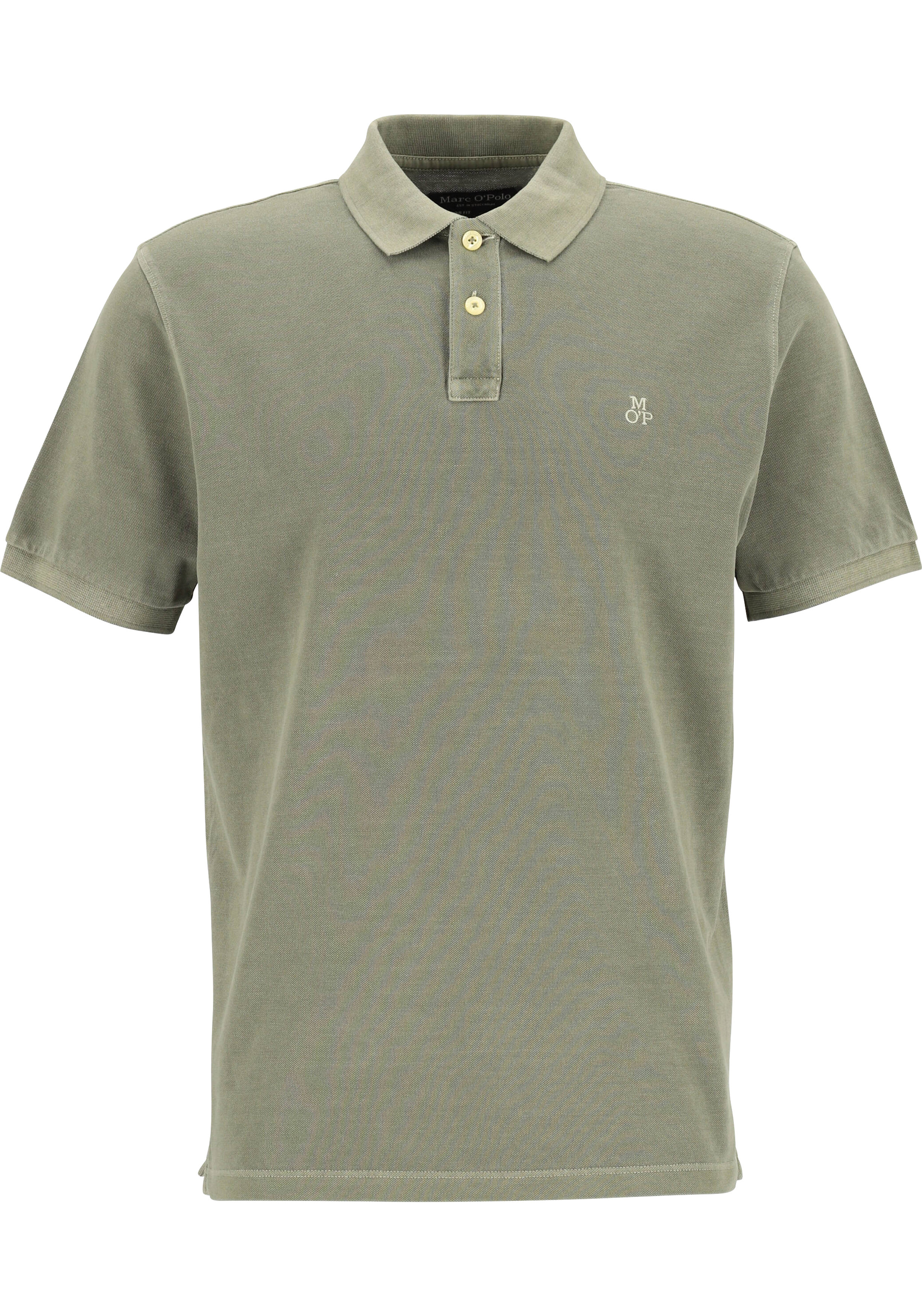 Marc O'Polo regular fit polo, heren poloshirt, olijfgroen