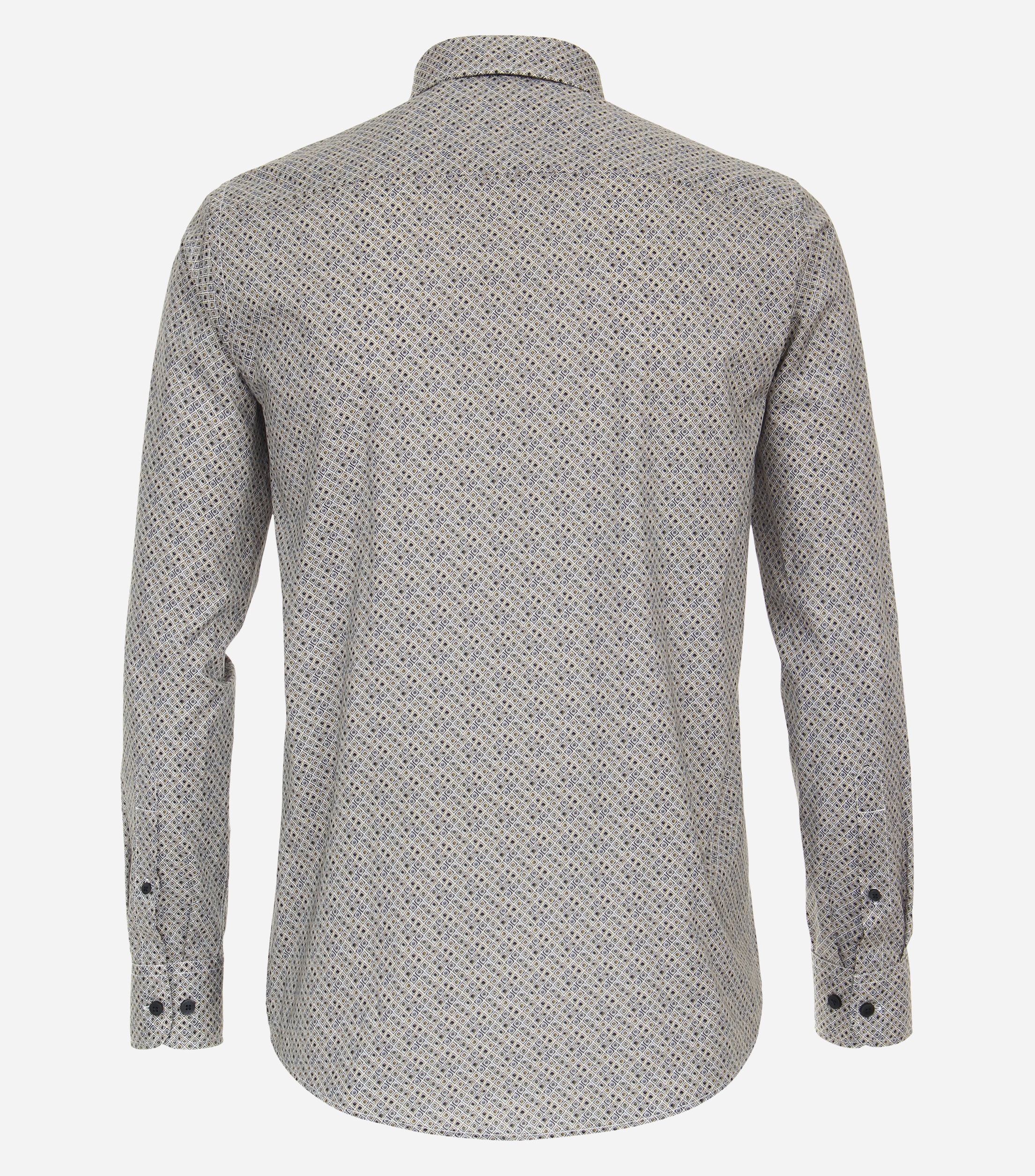 CASA MODA Sport casual fit overhemd, twill, antraciet dessin
