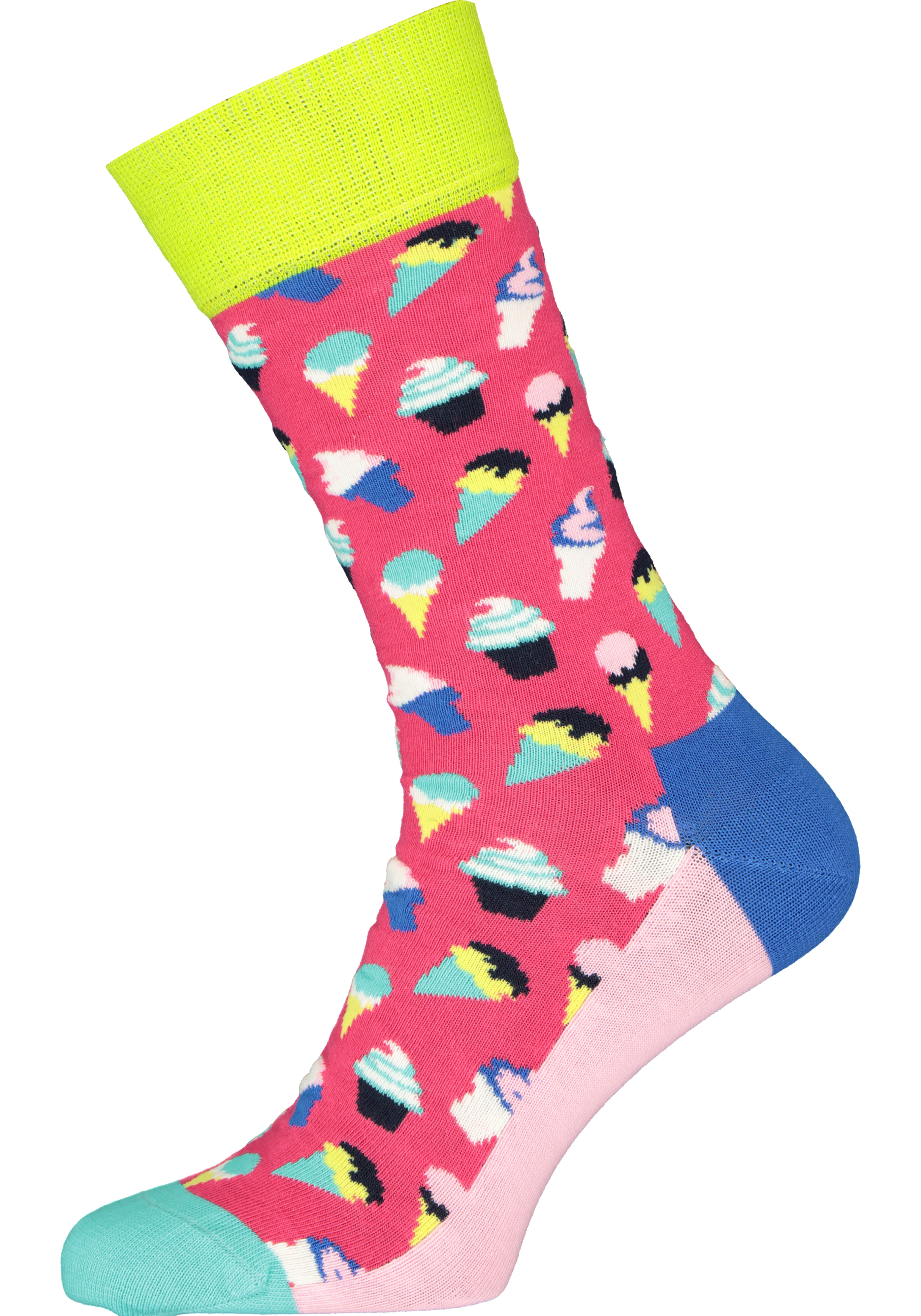 Happy Socks Ice Cream Sock, rood met ijsjes