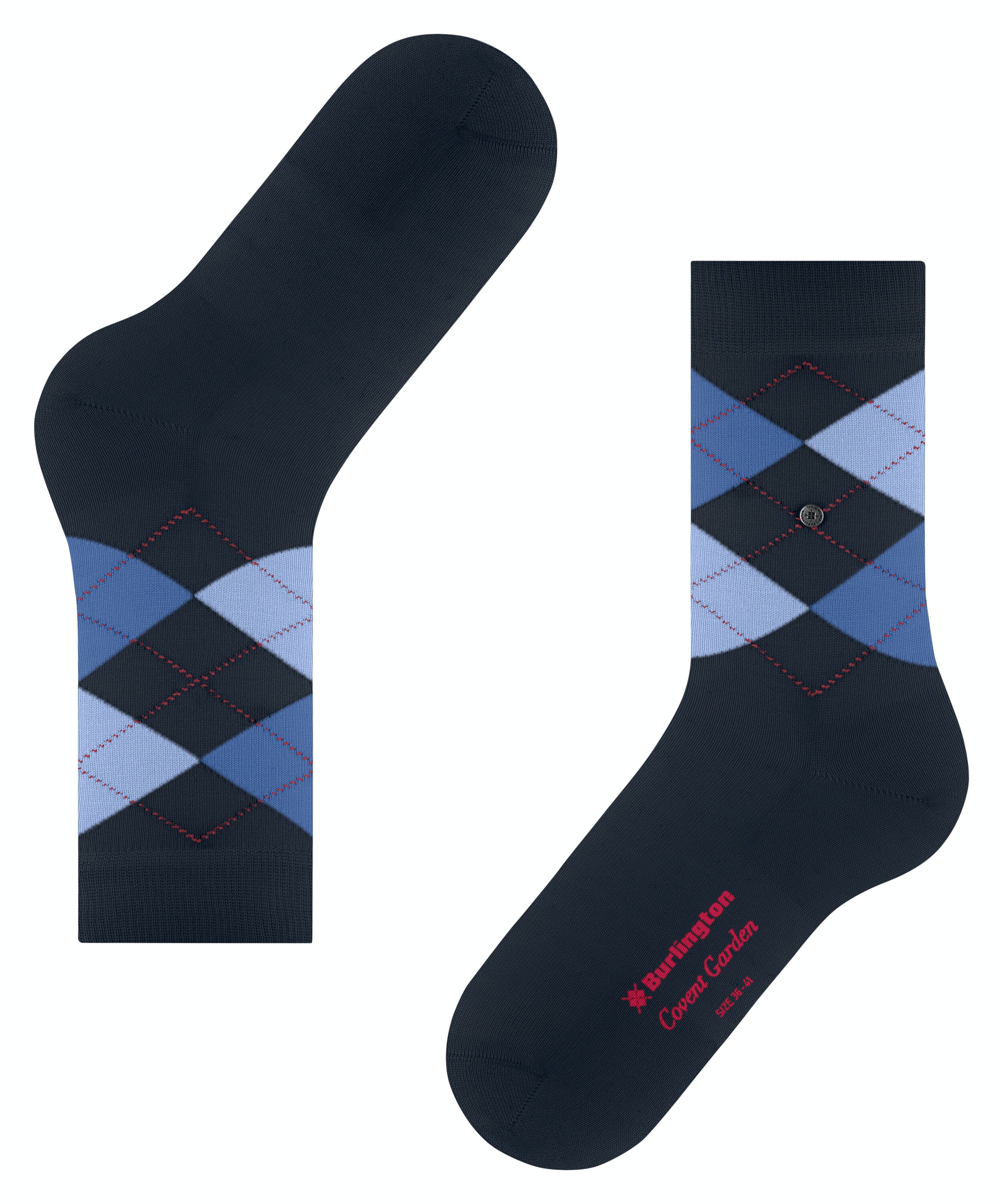 Burlington Covent Garden damessokken, blauw (marine)