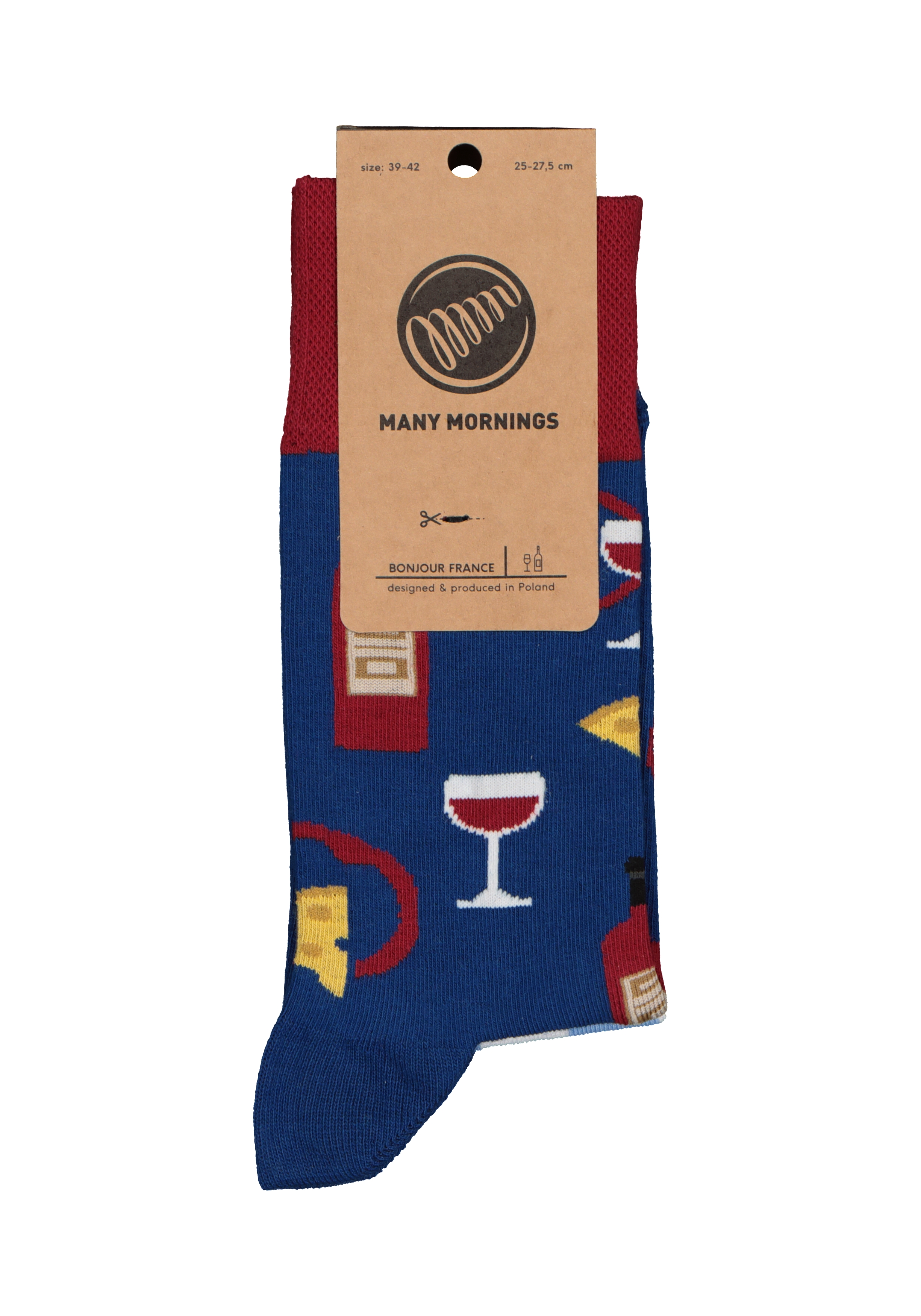 Many Mornings unisex sokken Bonjour France