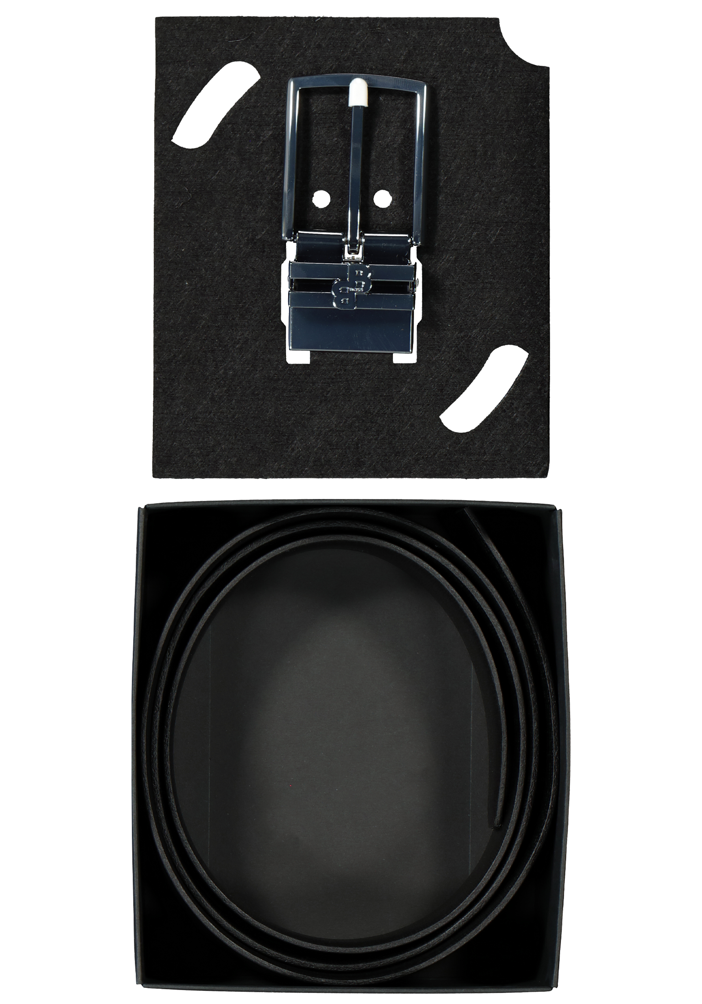 HUGO BOSS leren riem cadeau, heren riem in geschenkverpakking, zwart