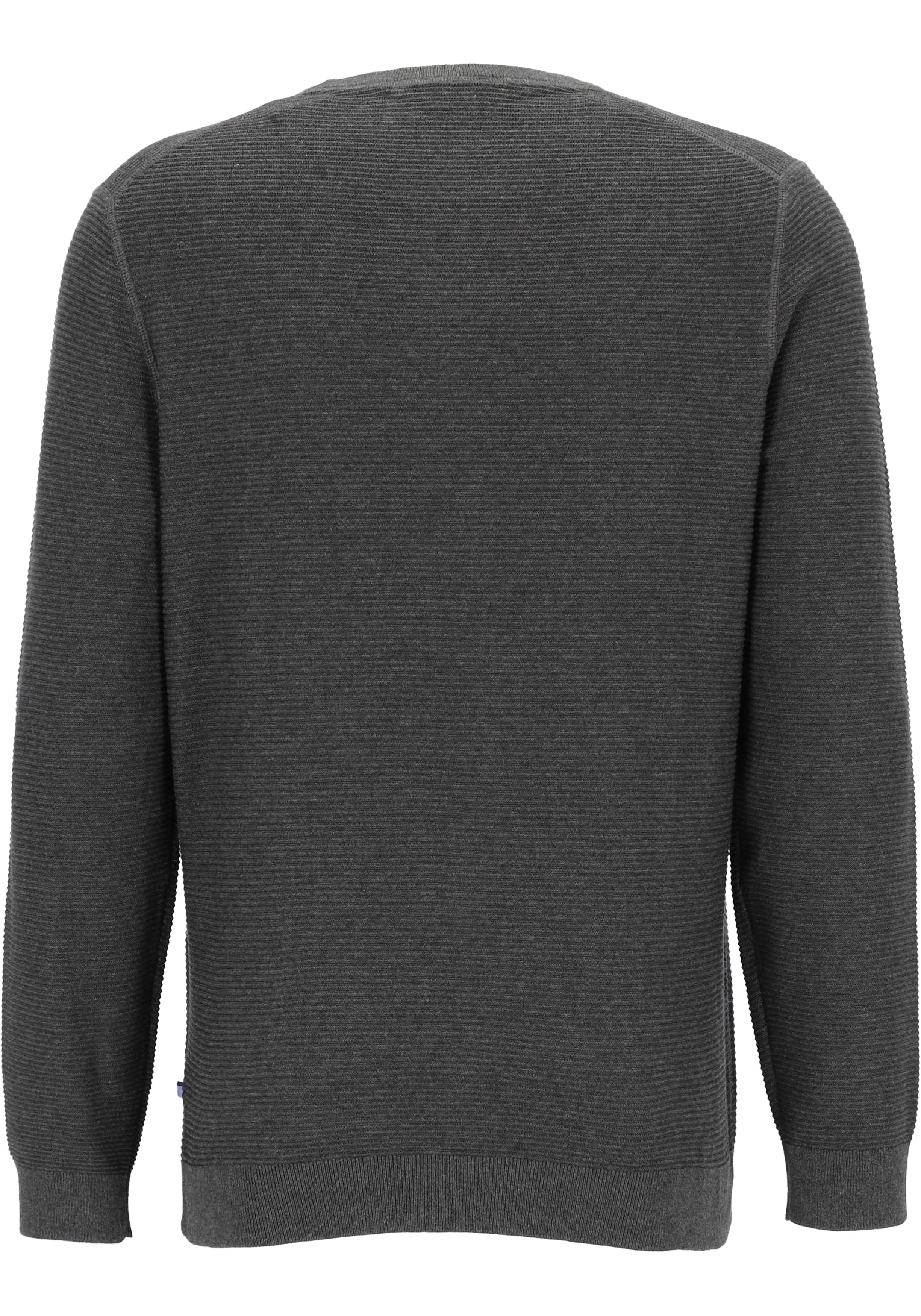 OLYMP Casual modern fit pullover katoen, antraciet