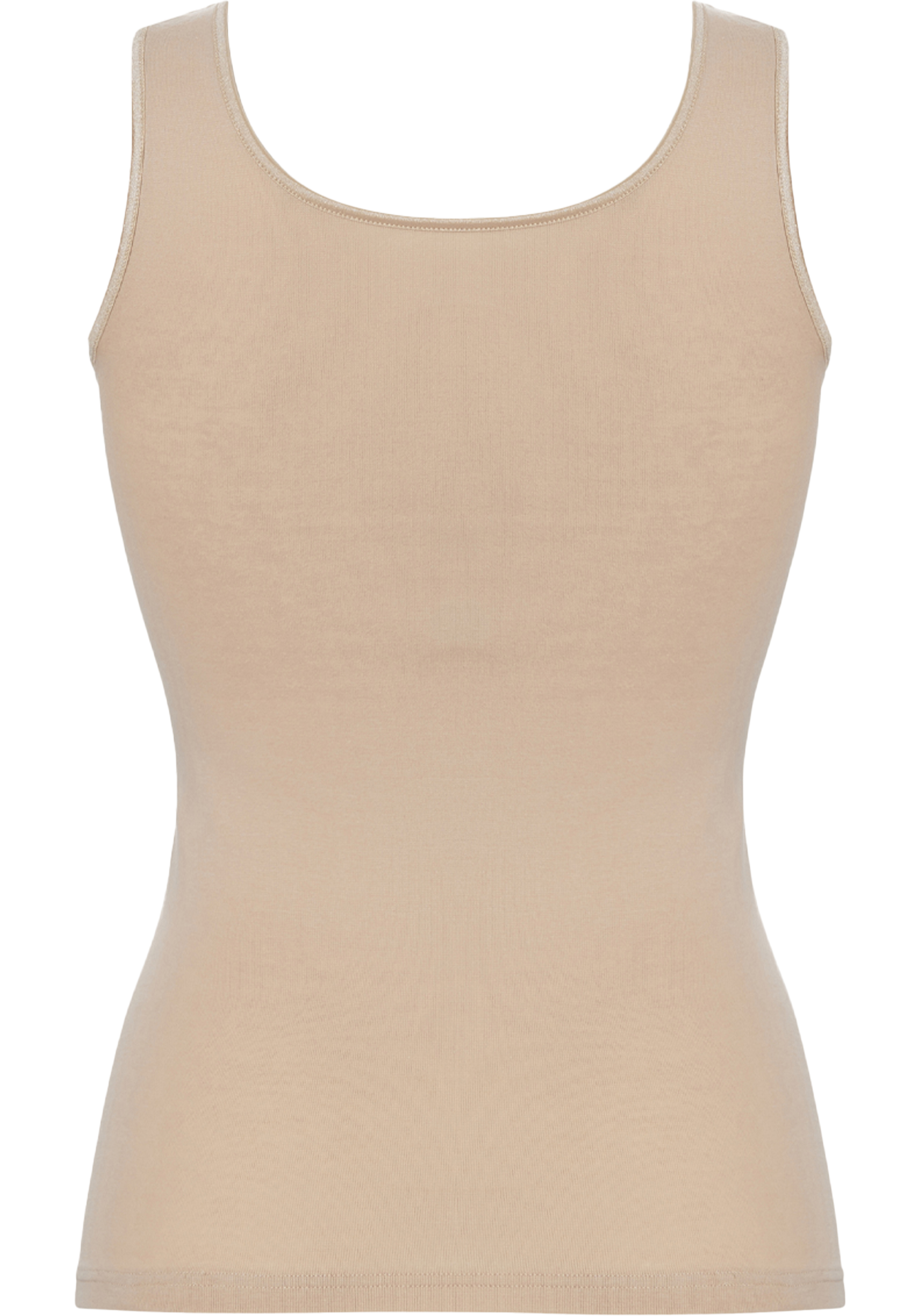 TEN CATE Basic women shirt (2-pack), dames hemd brede banden, huidskleur