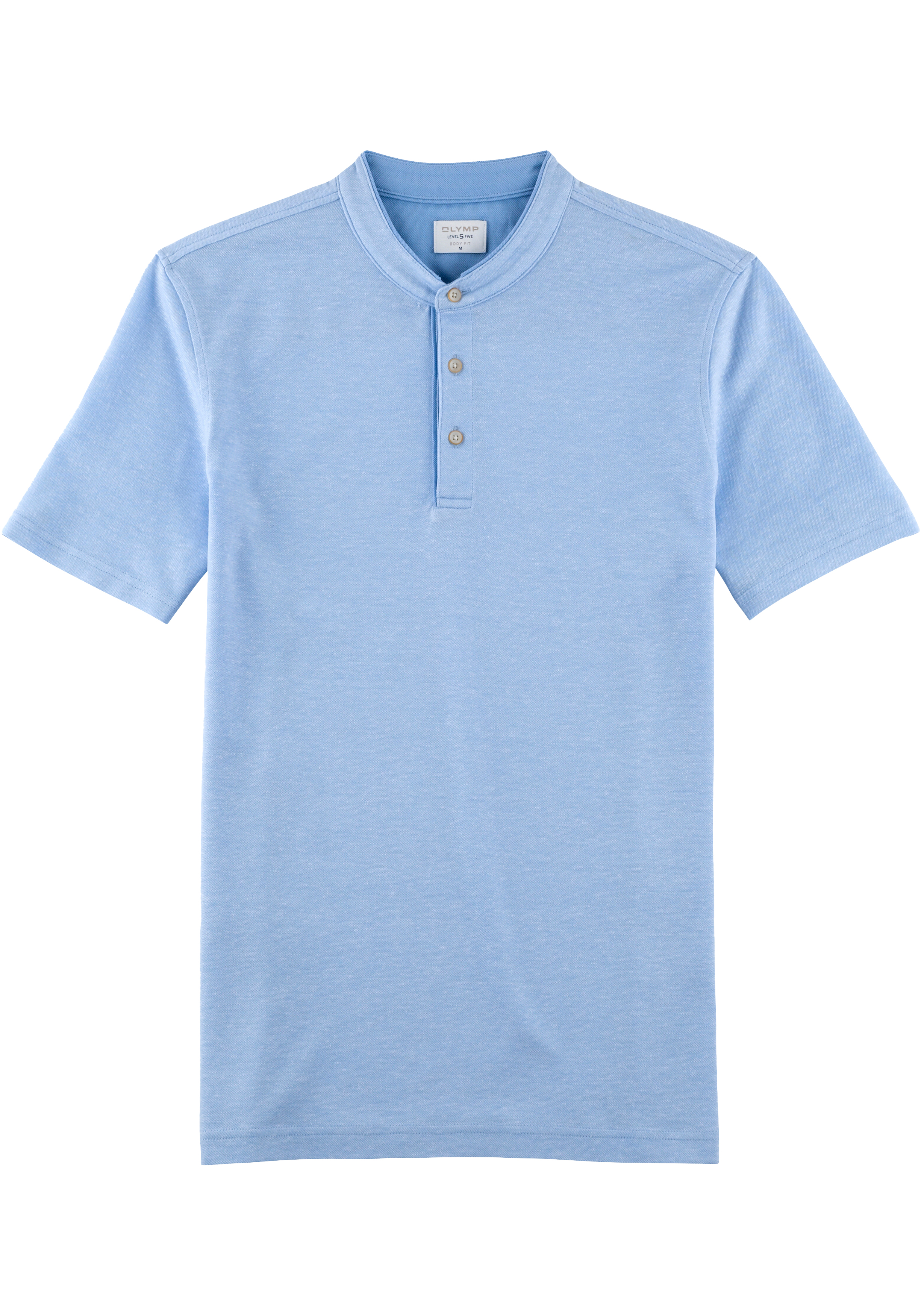 OLYMP Level Five Casual body fit polo, lichtblauw