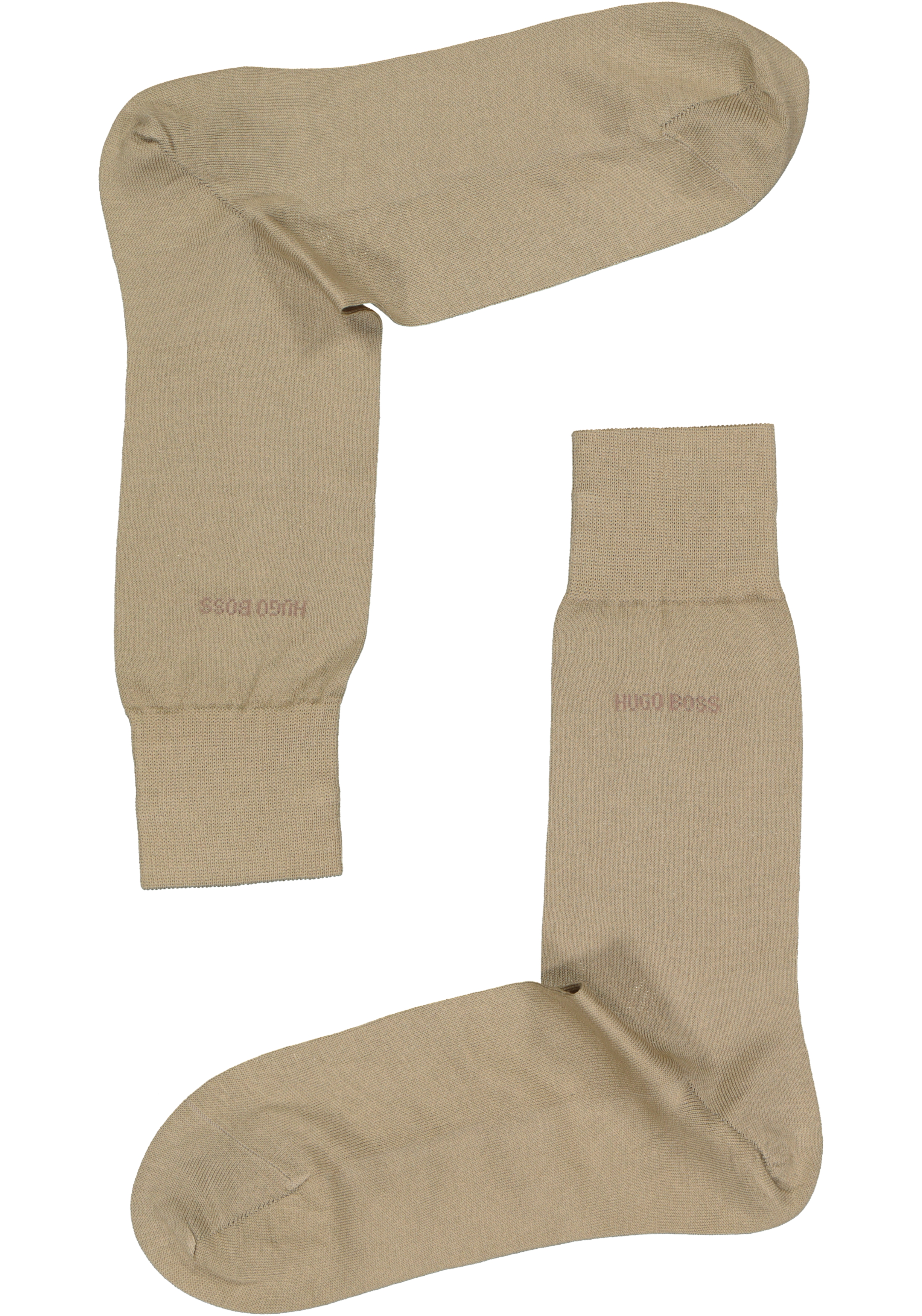HUGO BOSS George uni (1-pack), herensokken katoen, beige