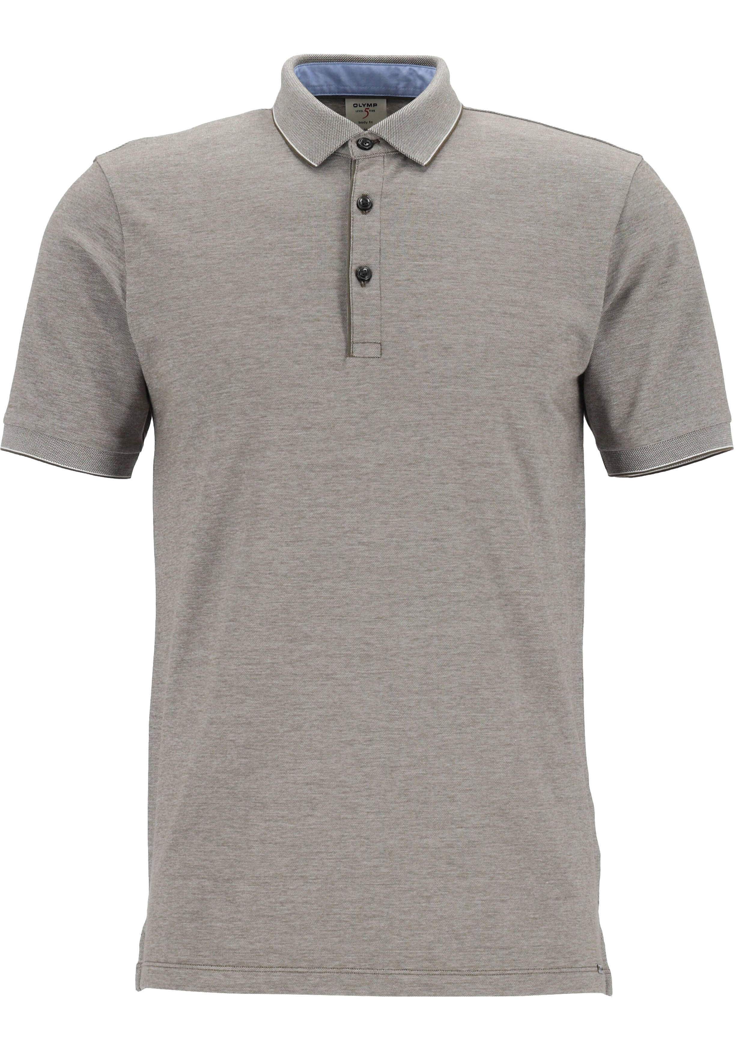OLYMP Level 5 body fit poloshirt, stretch, bruin