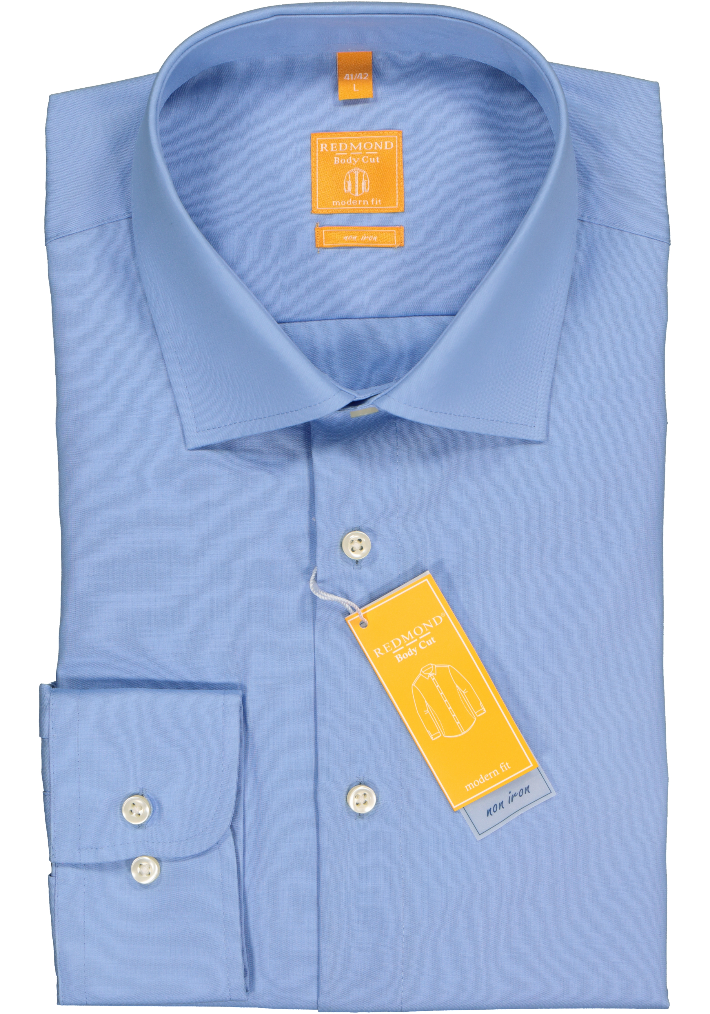 Redmond modern fit overhemd, blauw