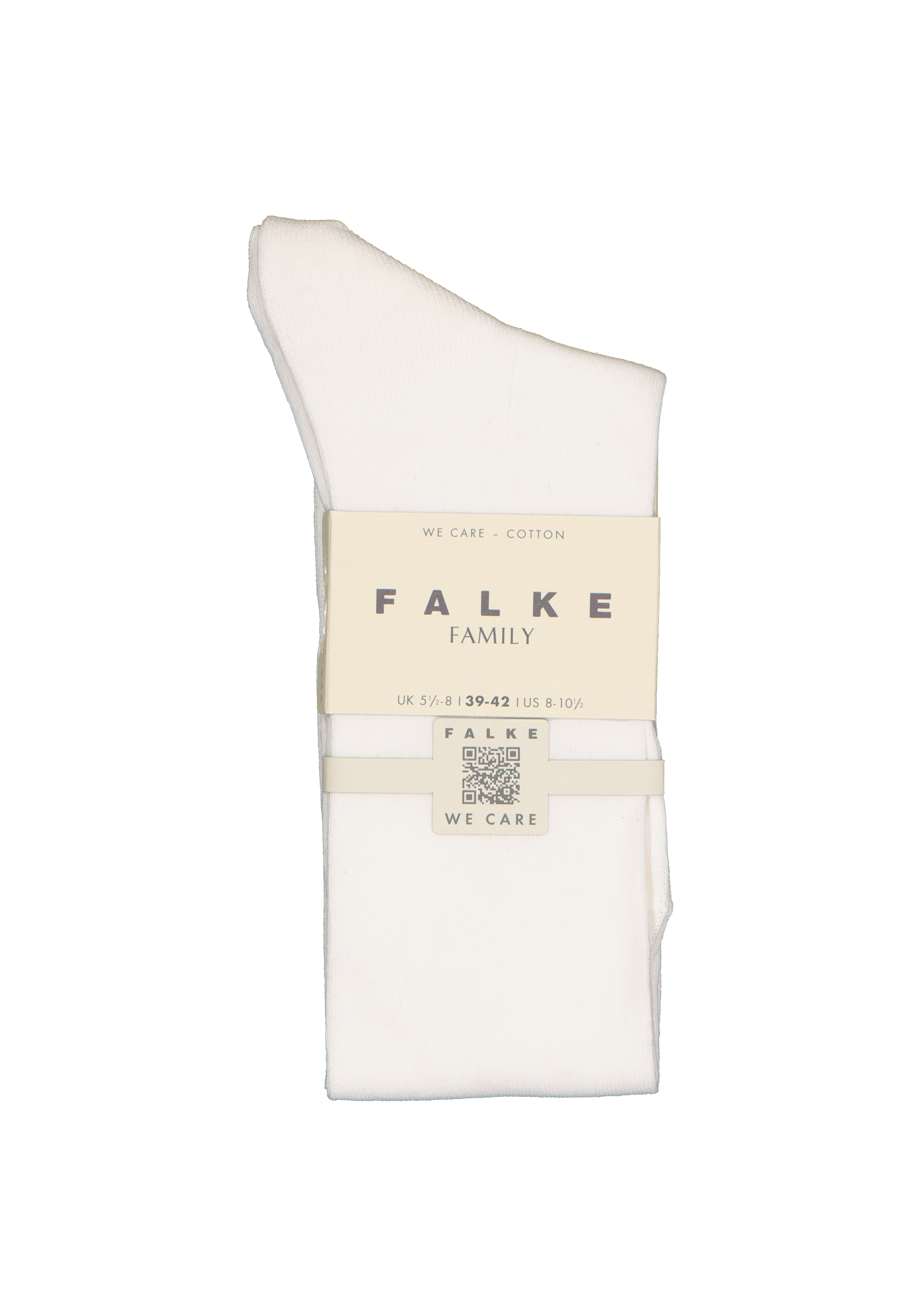 FALKE Family dames kniekousen, katoen, wit (white)
