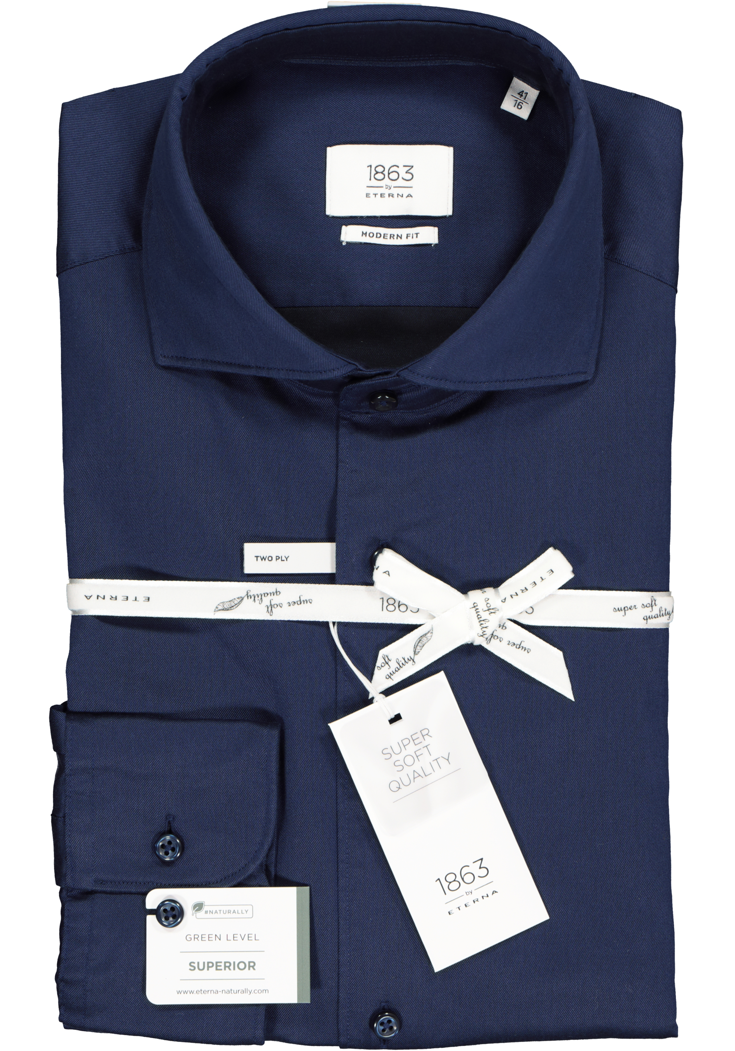 ETERNA modern fit overhemd, 1863 casual Soft tailoring, donkerblauw