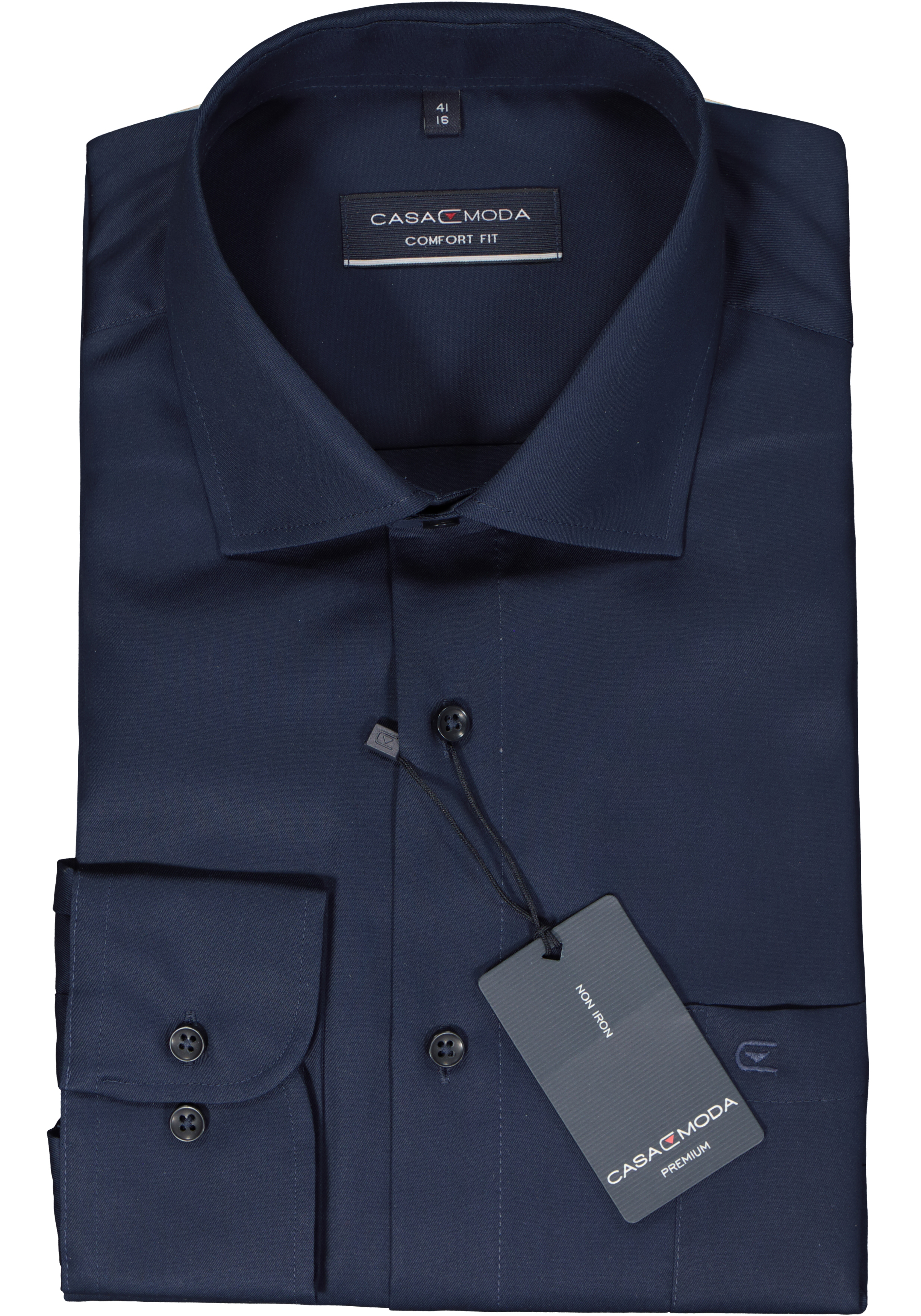 CASA MODA comfort fit overhemd, twill, blauw