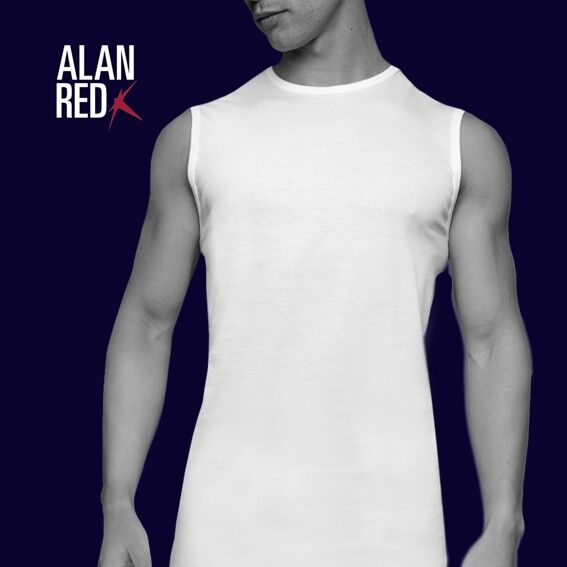 ALAN RED singlets Montana (2-pack), O-hals, zwart