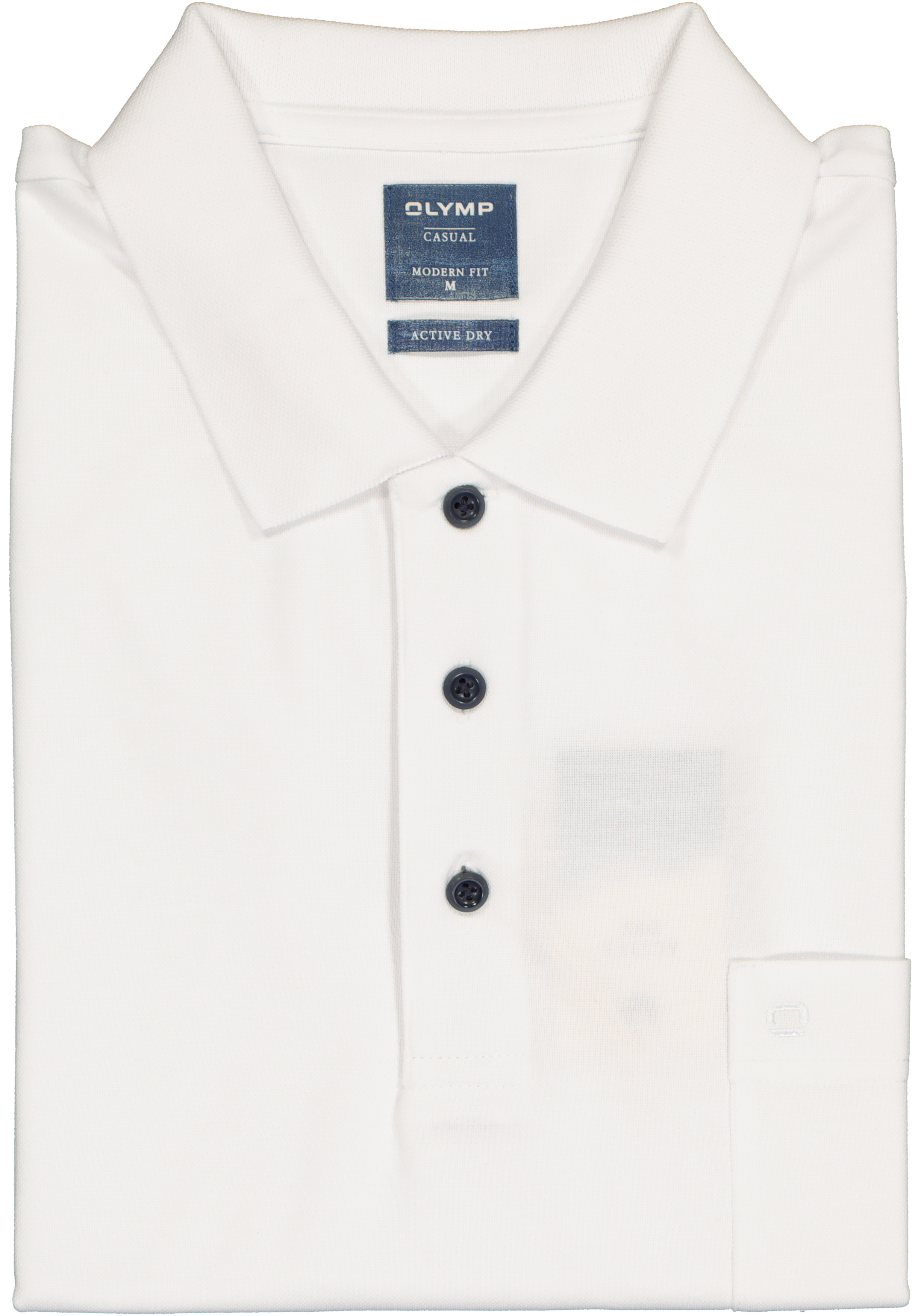 OLYMP modern fit poloshirt, active dry, wit